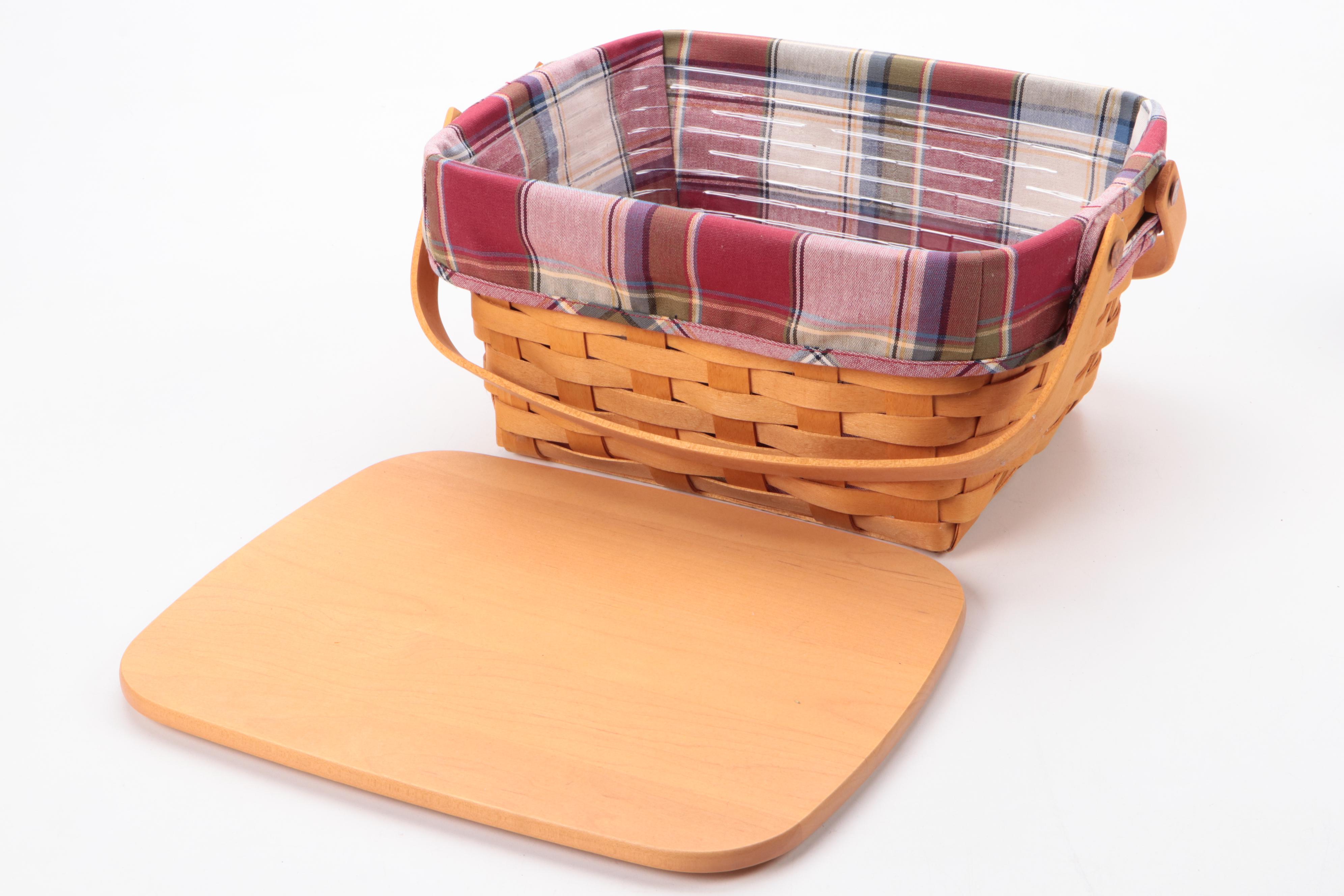 Longaberger Maple Woven Sewing Notions Basket and More Baskets EBTH