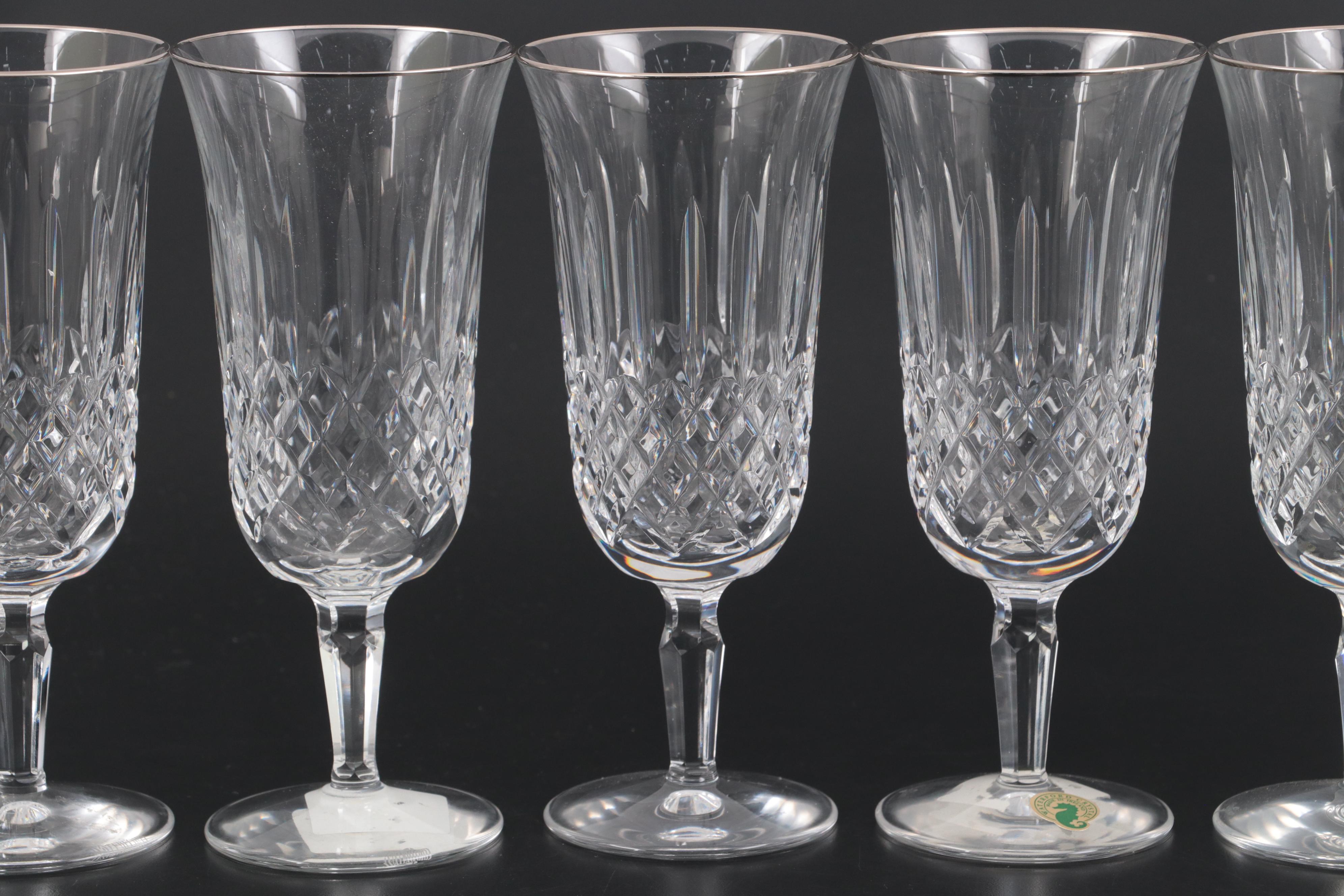 Waterford "Kelsey Platinum" Crystal Iced Tea Glasses, 20002018 EBTH