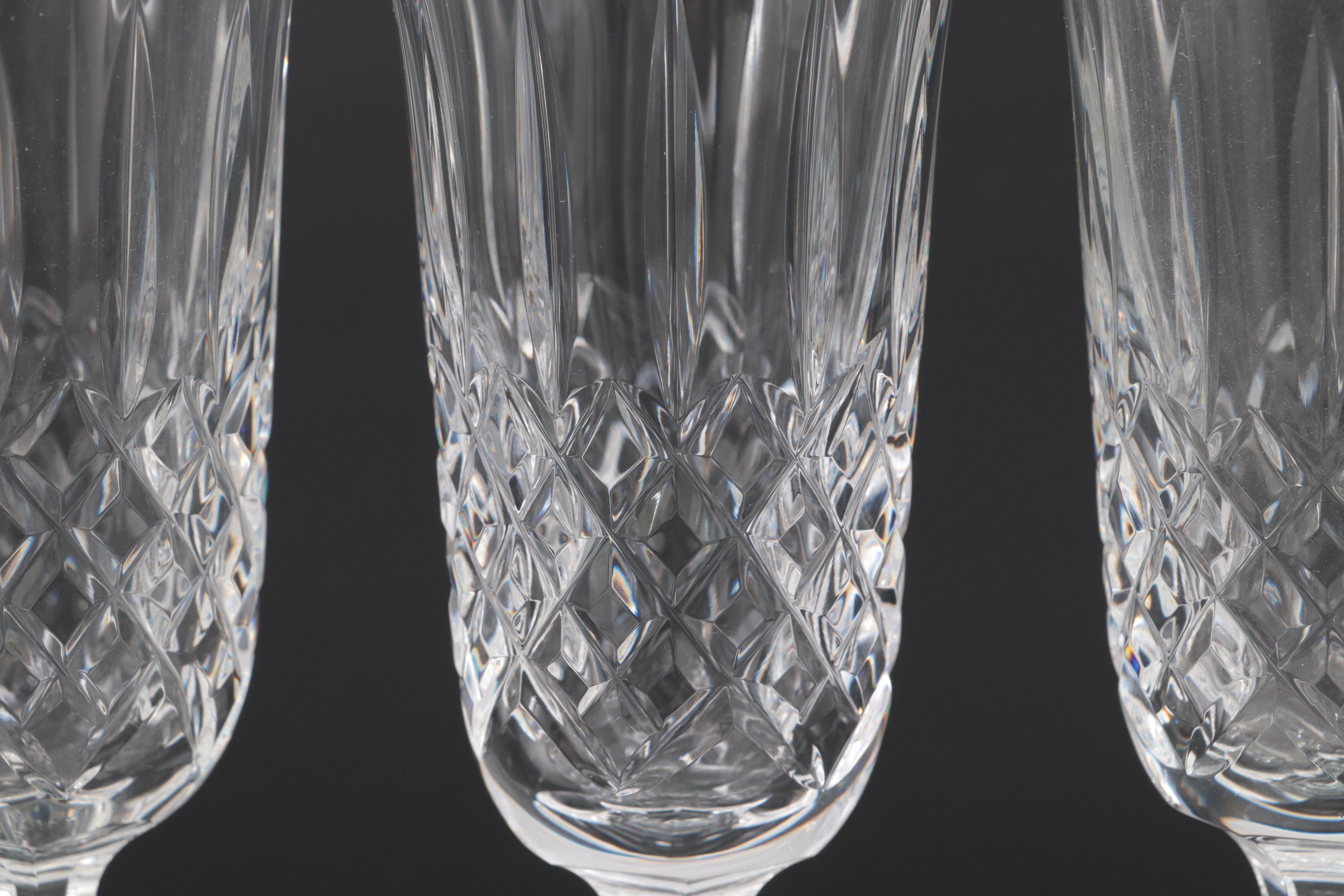 Waterford "Kelsey Platinum" Crystal Champagne Flutes, 20002018 EBTH