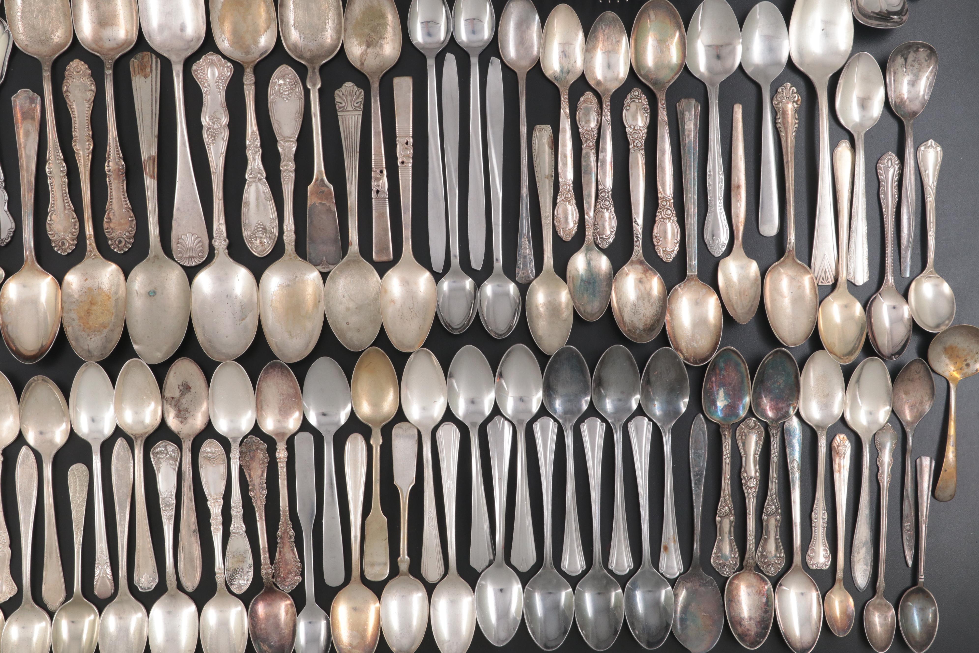 Wallace, Oneida and Assorted Silver Plate and Stainless Flatware Collection EBTH