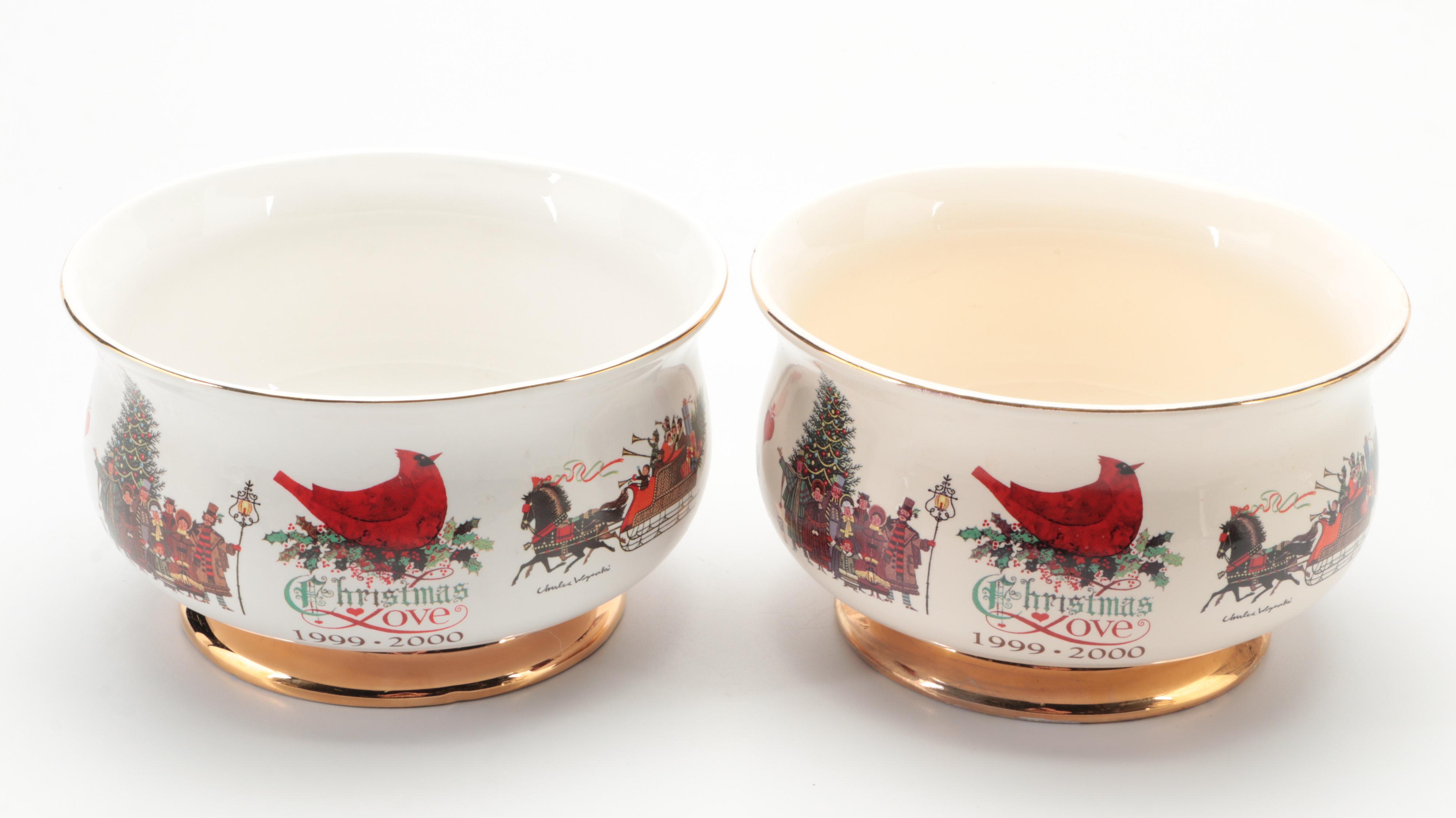 Teleflora and Laura Ashley Christmas Motif Ceramic Vases with More EBTH