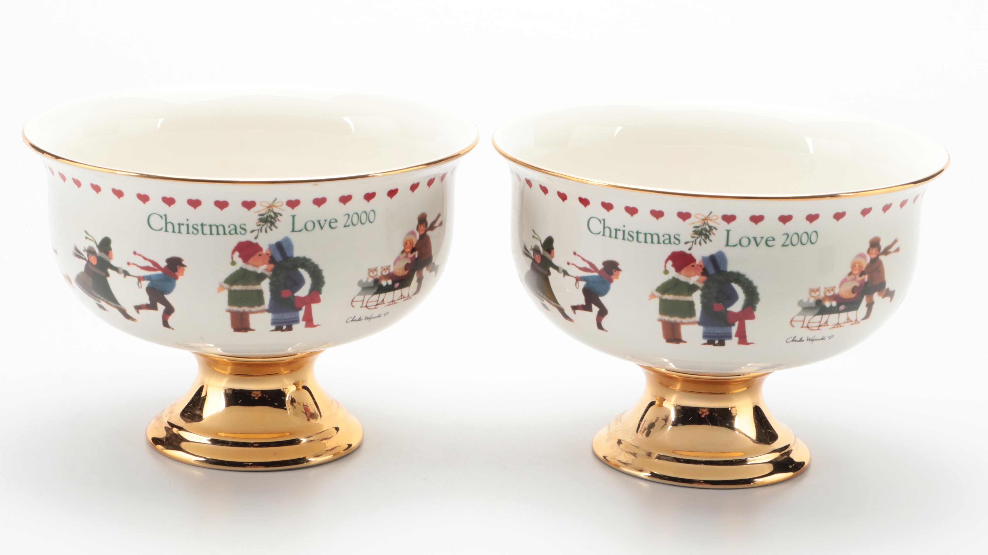 Teleflora and Laura Ashley Christmas Motif Ceramic Vases with More EBTH