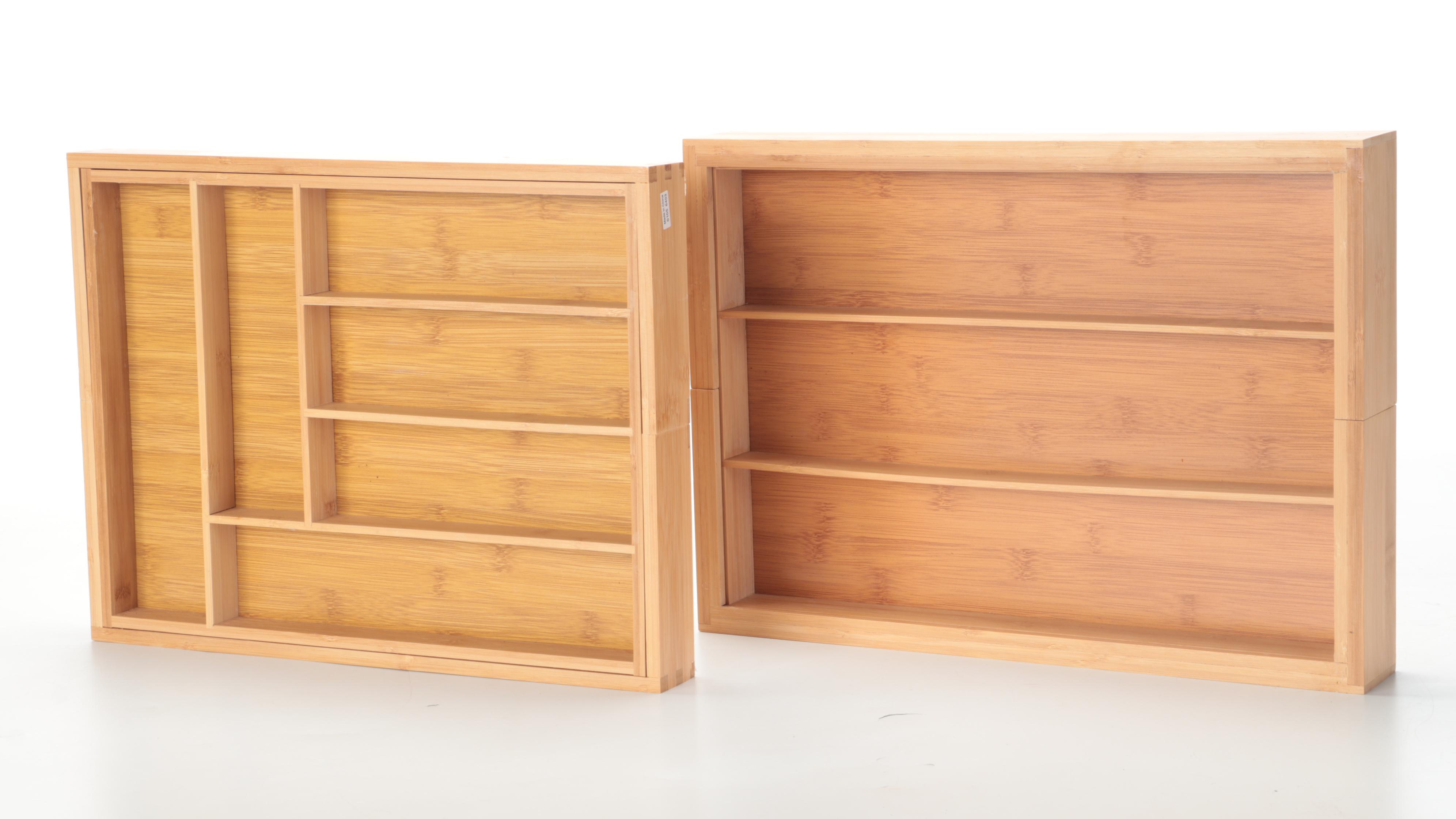The Container Store Bamboo Utensil Holders with Other Marble Lazy Susan