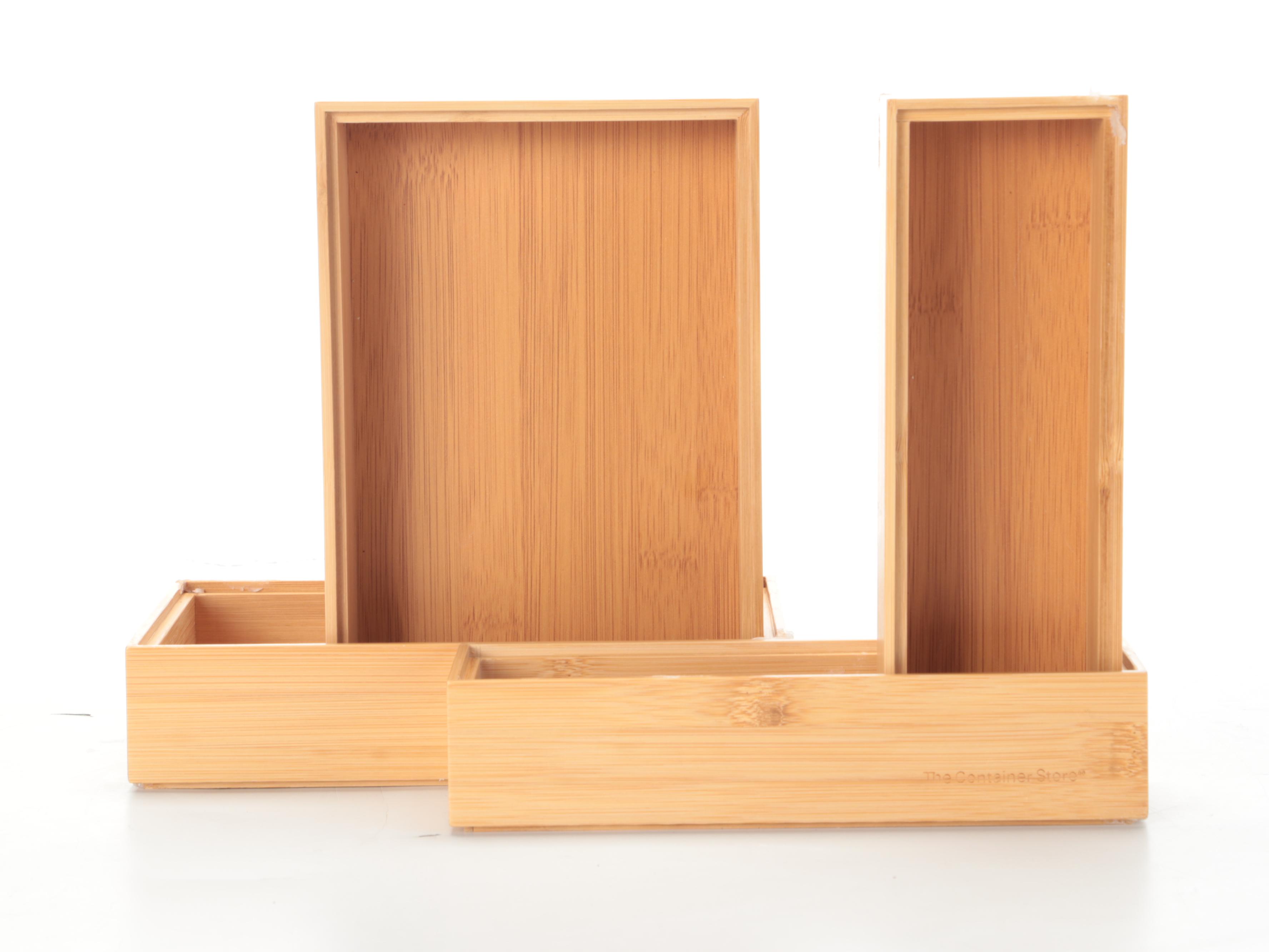 The Container Store Bamboo Utensil Holders with Other Marble Lazy Susan