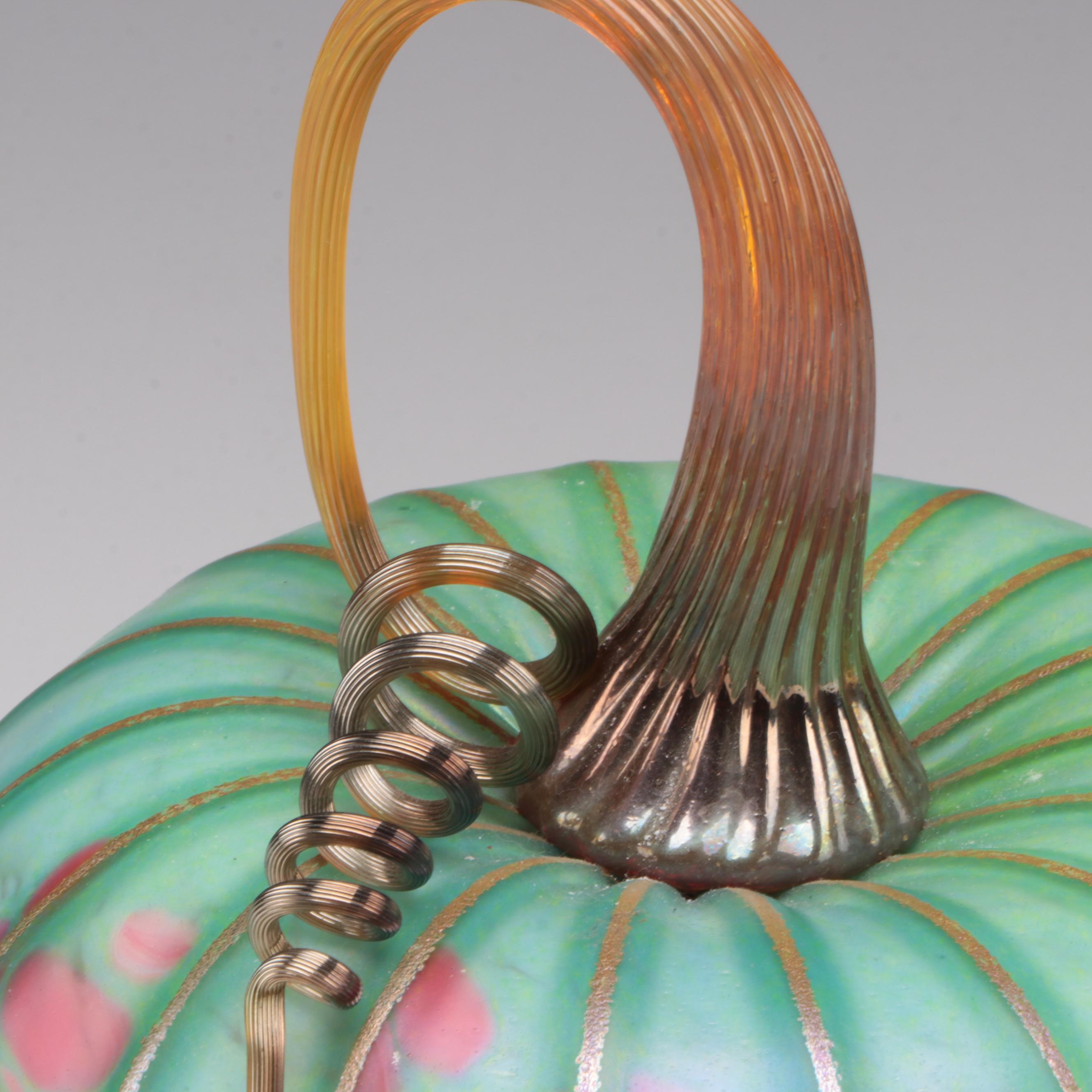 Jack Pine Studios Blown Glass Pumpkin, 2015 | EBTH