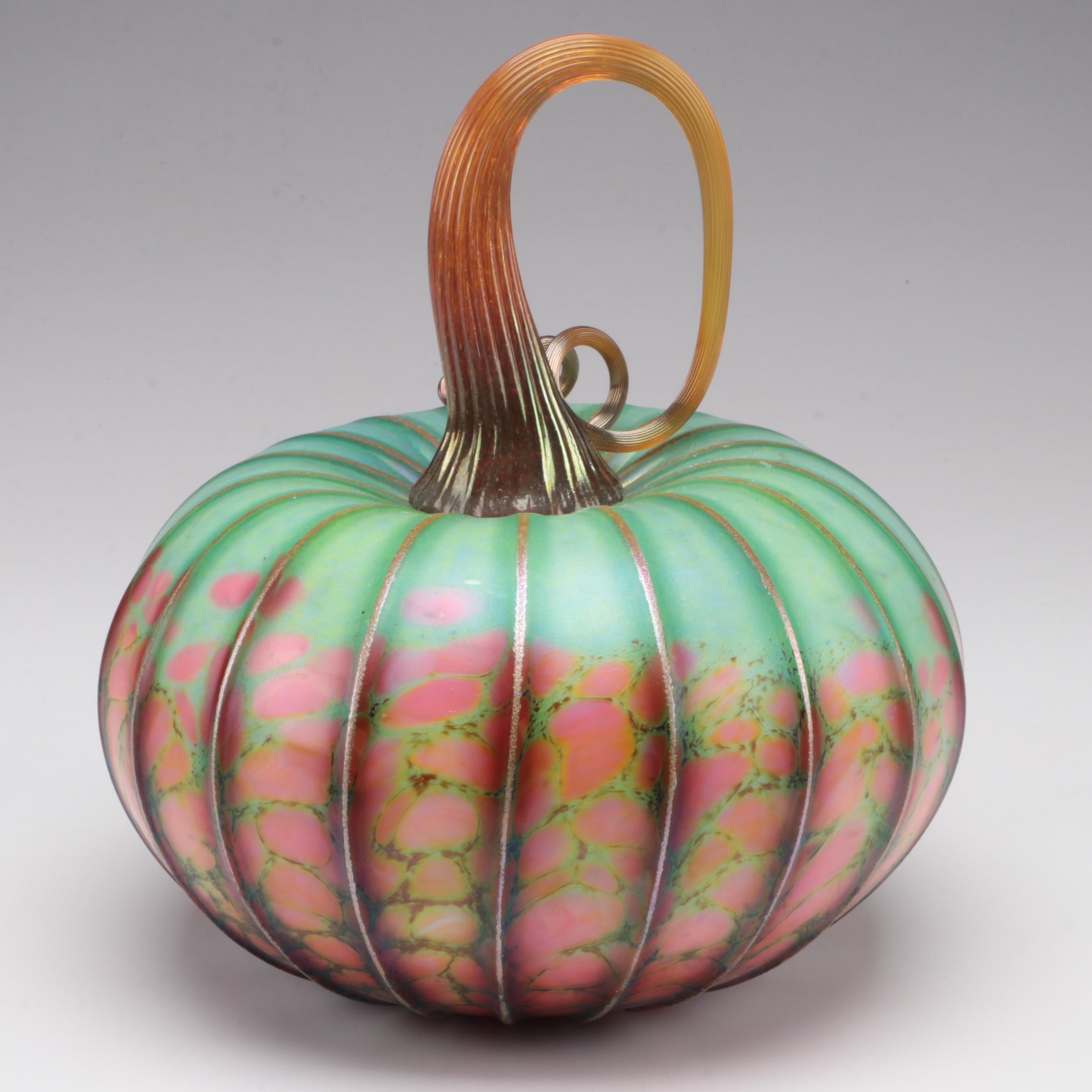 Jack Pine Studios Blown Glass Pumpkin, 2015 | EBTH