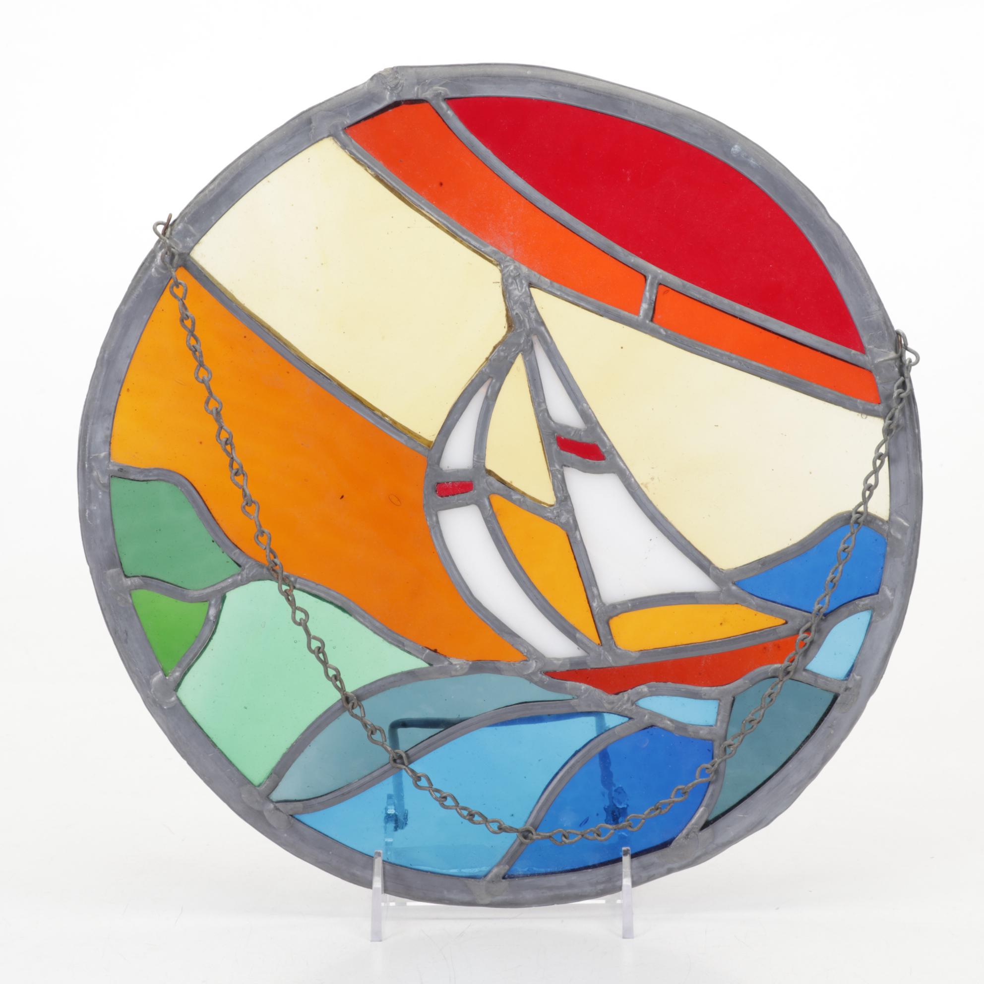 Sailboat Stained Glass Window Panel, Italian Bookmarks and Kaleidoscope