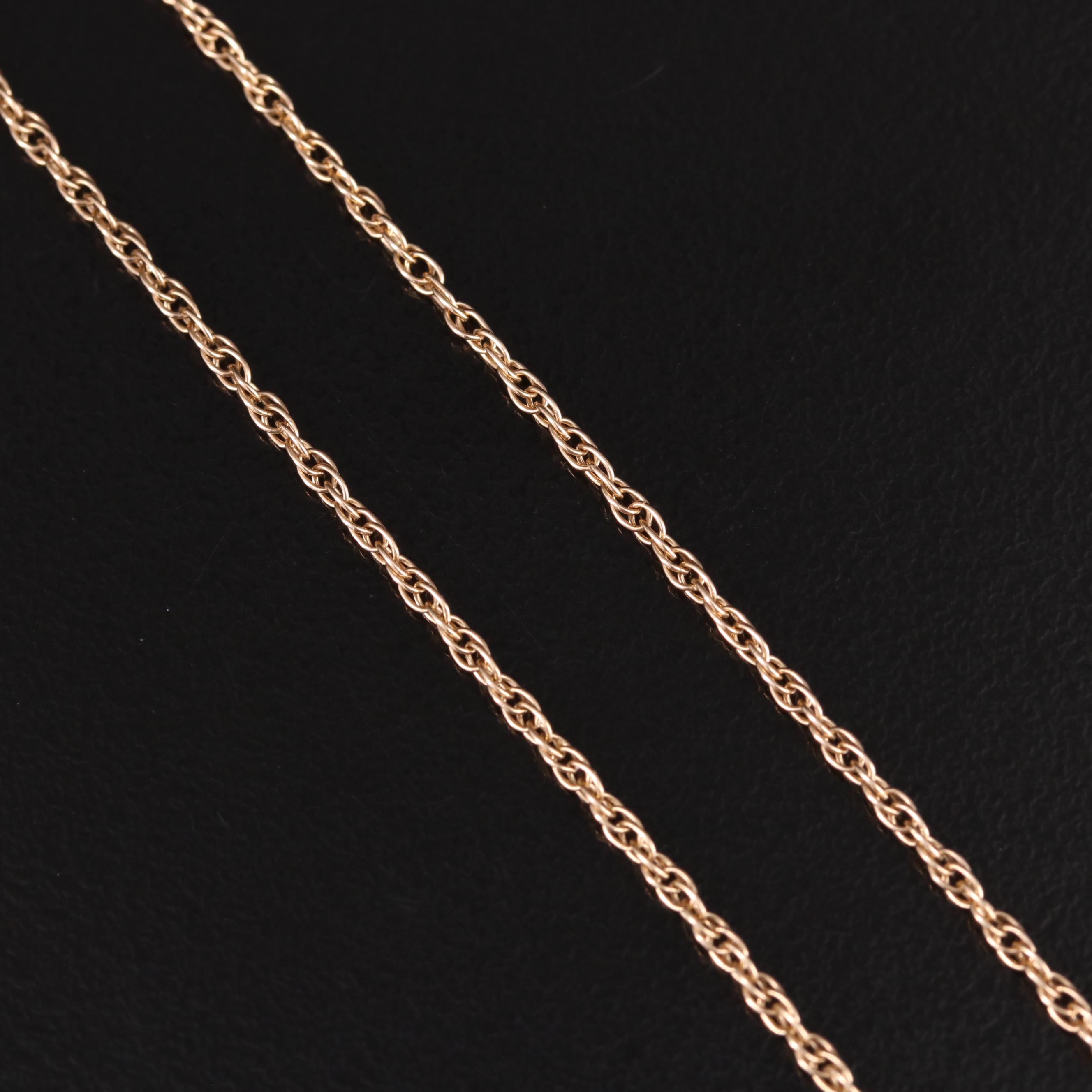 10K French Rope Chain Necklace EBTH