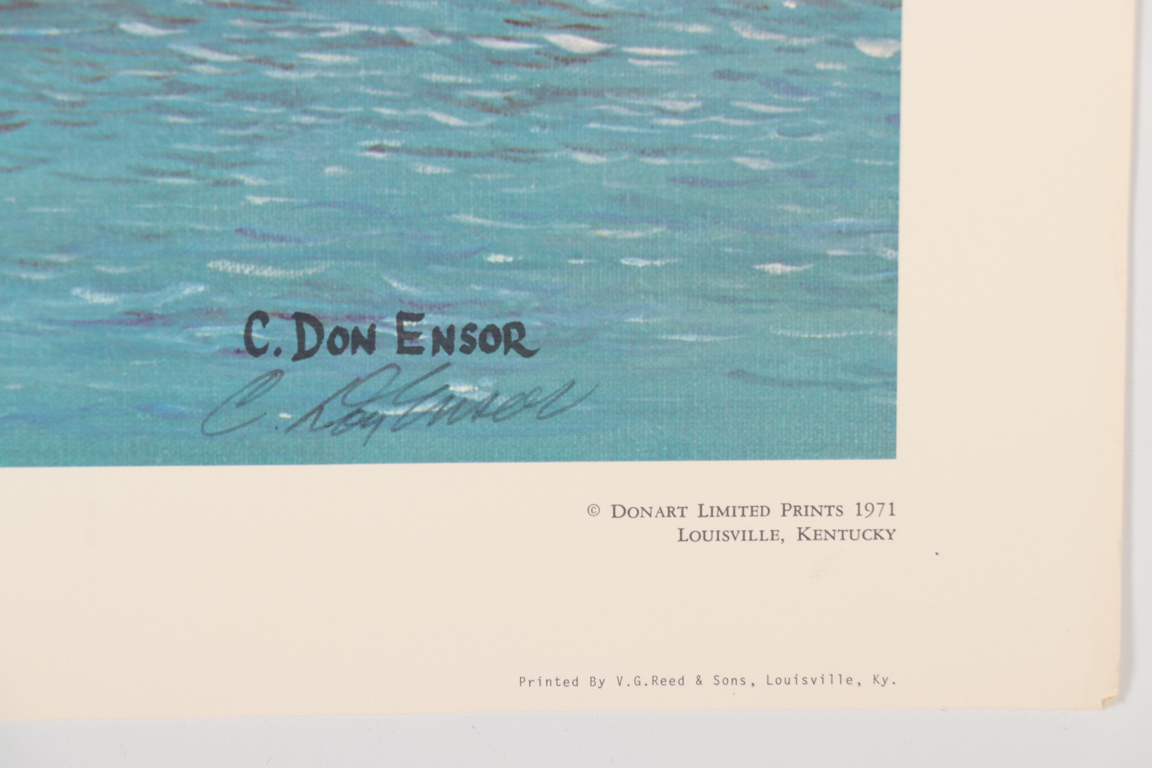 C. Don Ensor Offset Lithograph "Belle of Louisville," 1971 EBTH