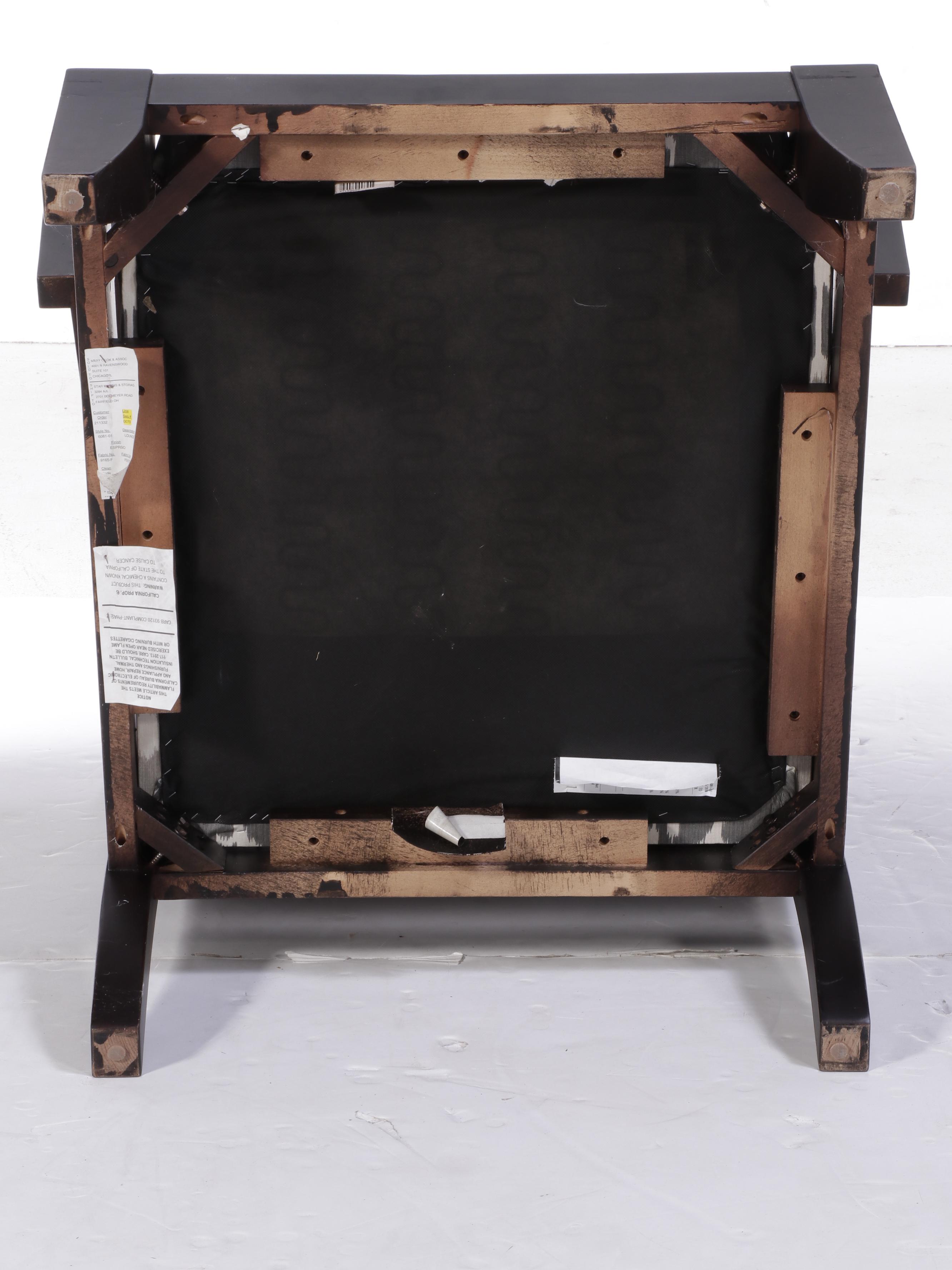 Pair of Fairfield Furniture Ebonized Wood and Upholstered Armchairs EBTH