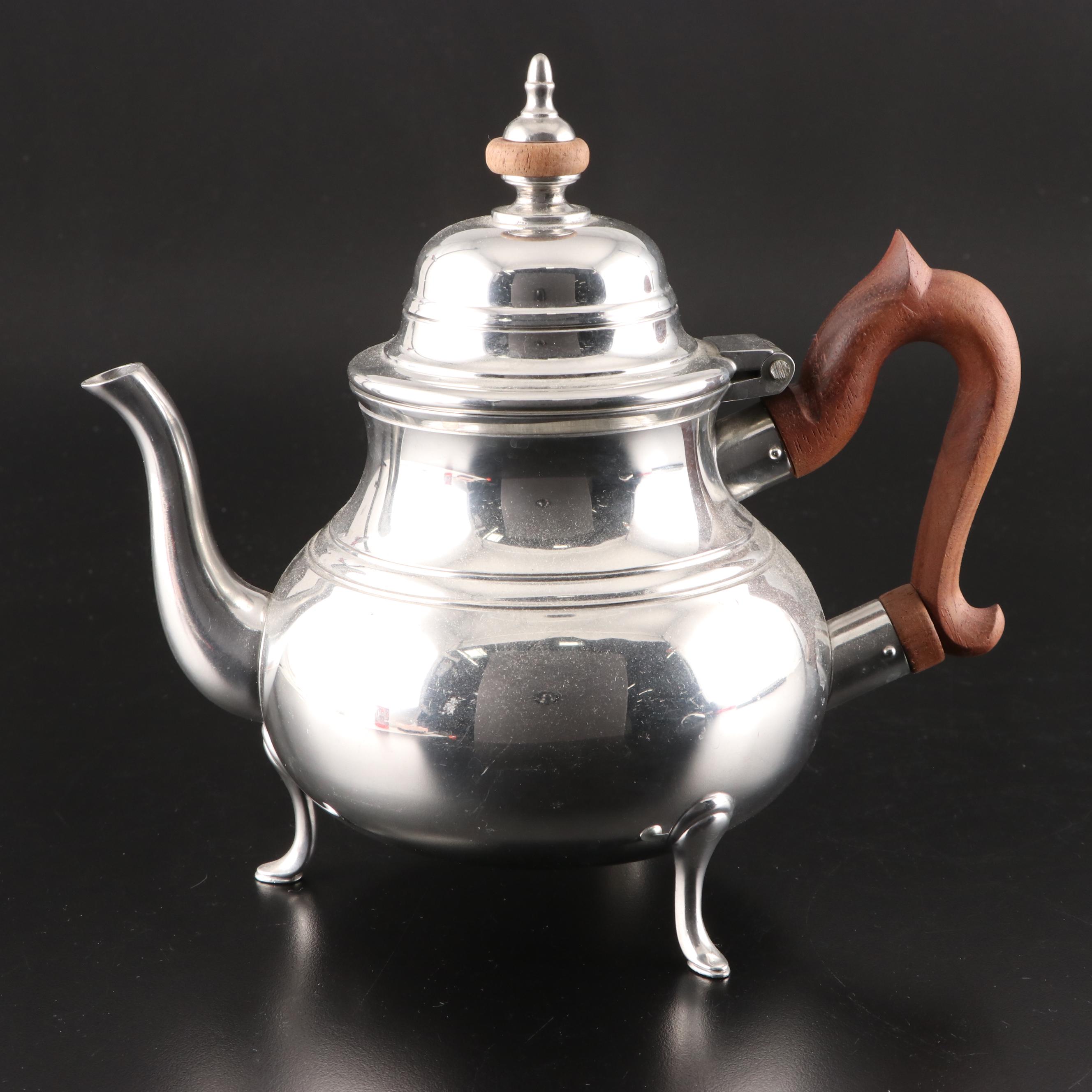 KirkStieff "Williamsburg" Pewter Coffee Pot, Teapot, Creamer and Sugar
