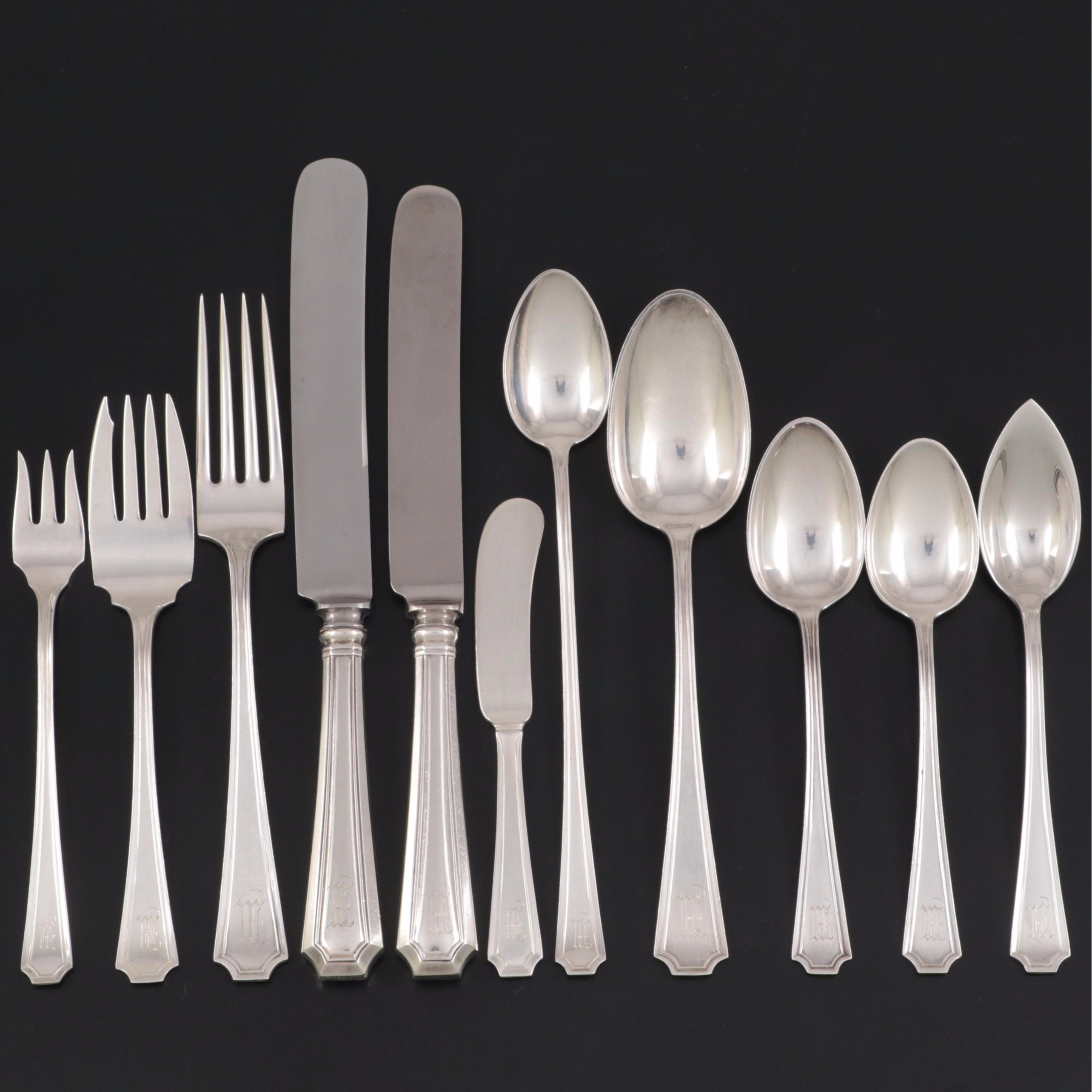 Wm. B. Durgin Co. "Fairfax" Sterling Silver Flatware And Serving ...