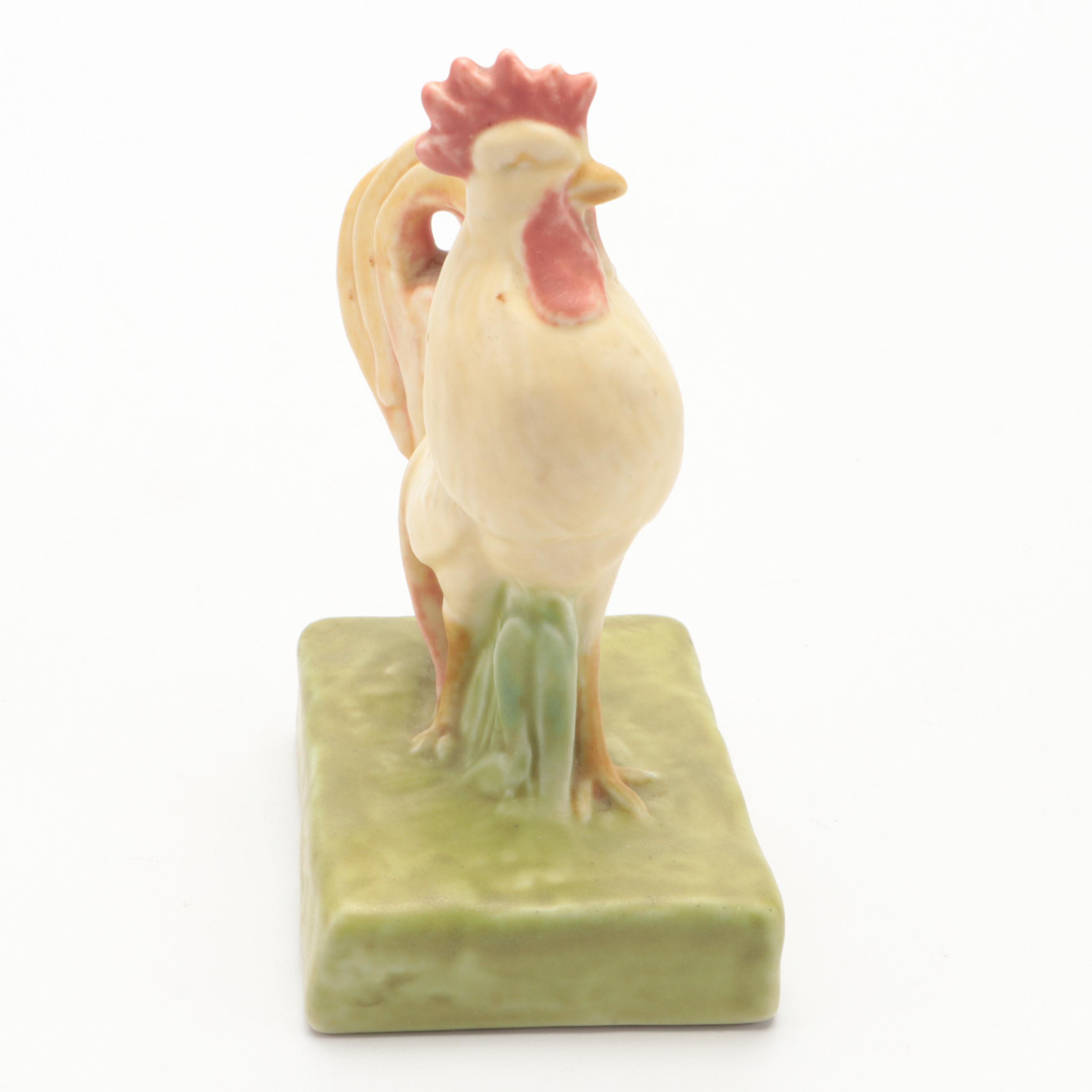 Rookwood Pottery Ceramic Rooster Paperweight, 1943 | EBTH