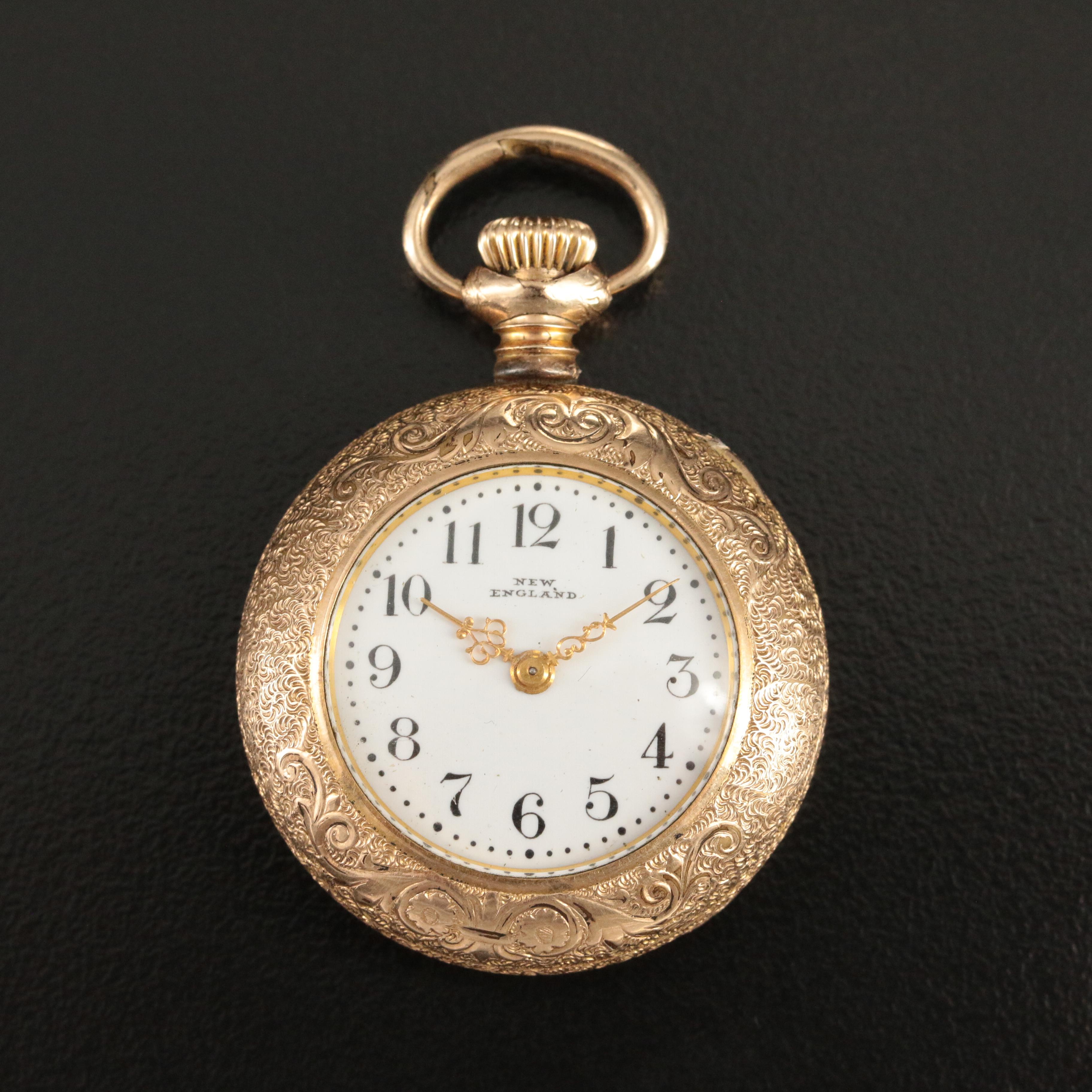 Vintage New England Watch Company GoldFilled Pocket Watch EBTH