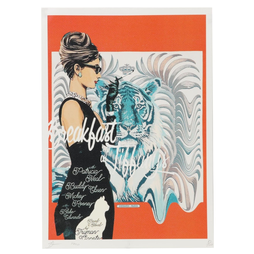 Death NYC Pop Art Graphic Print of Hermès Audrey Hepburn
