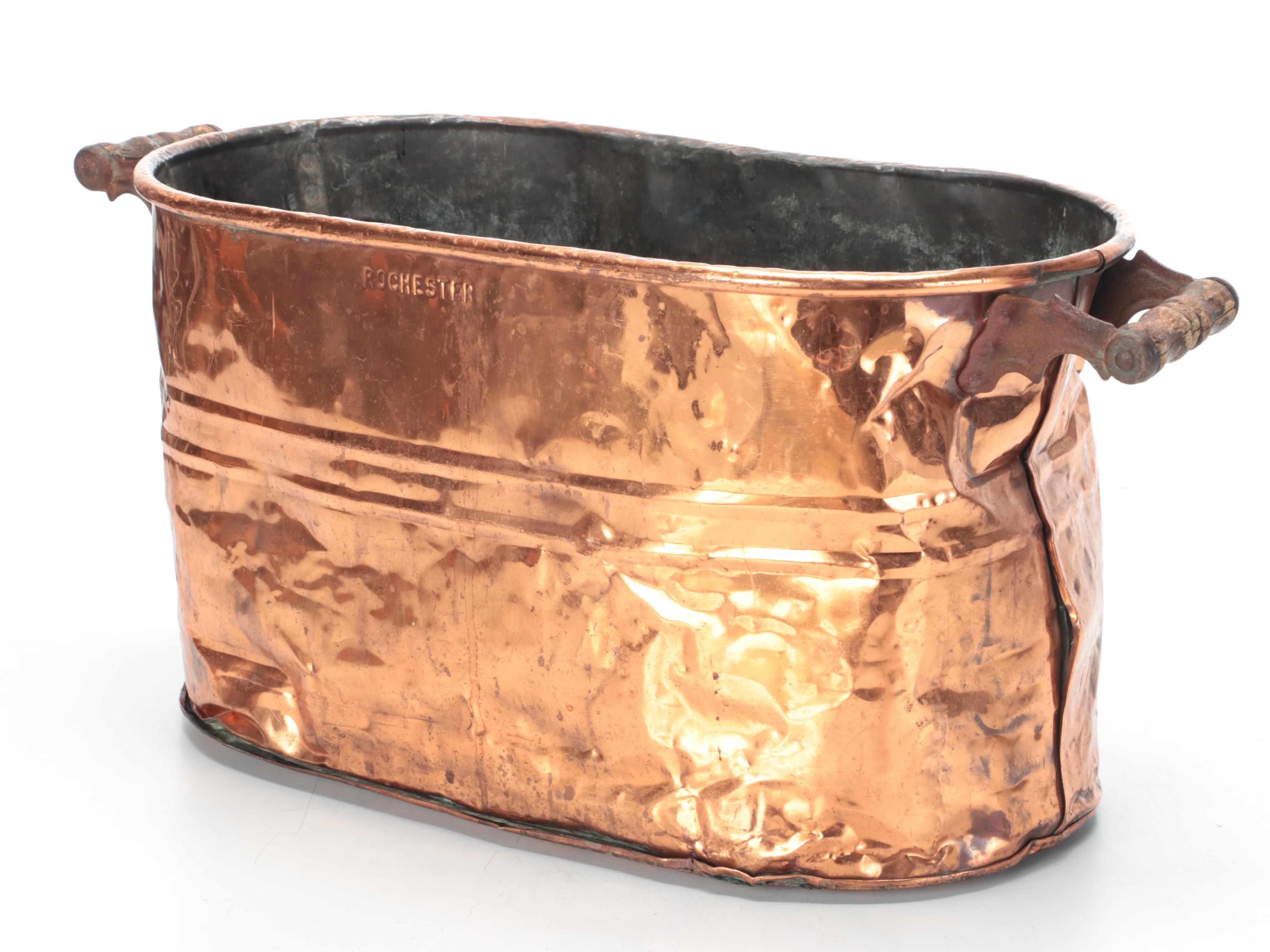 Copper Clad Firewood Buckets, 20th Century EBTH