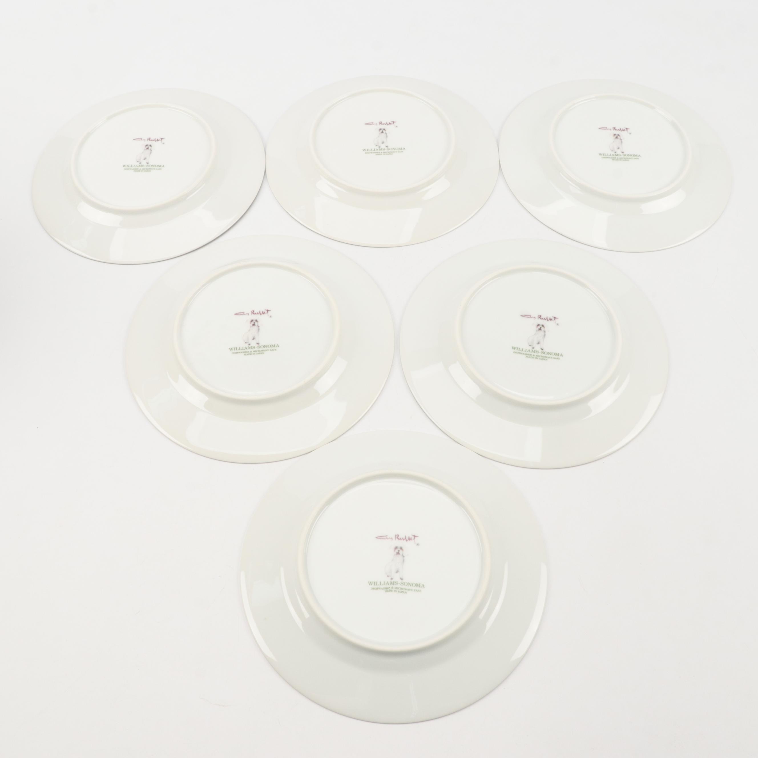 Guy Buffet for WilliamsSonoma "Les Cafés" Ceramic Salad Plates EBTH