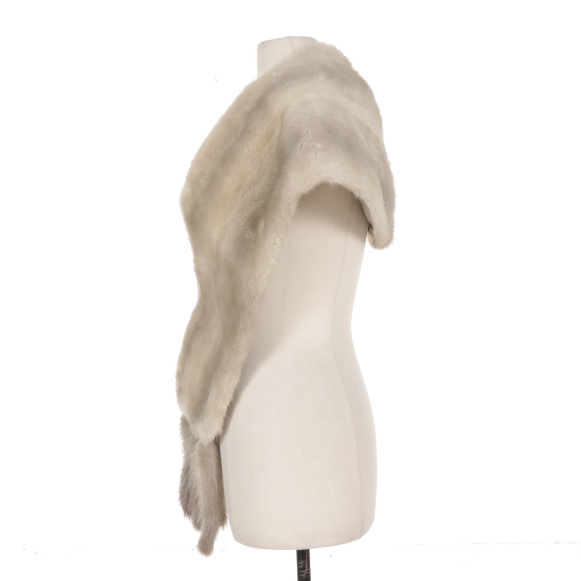 Mink Fur Stole with Tails EBTH