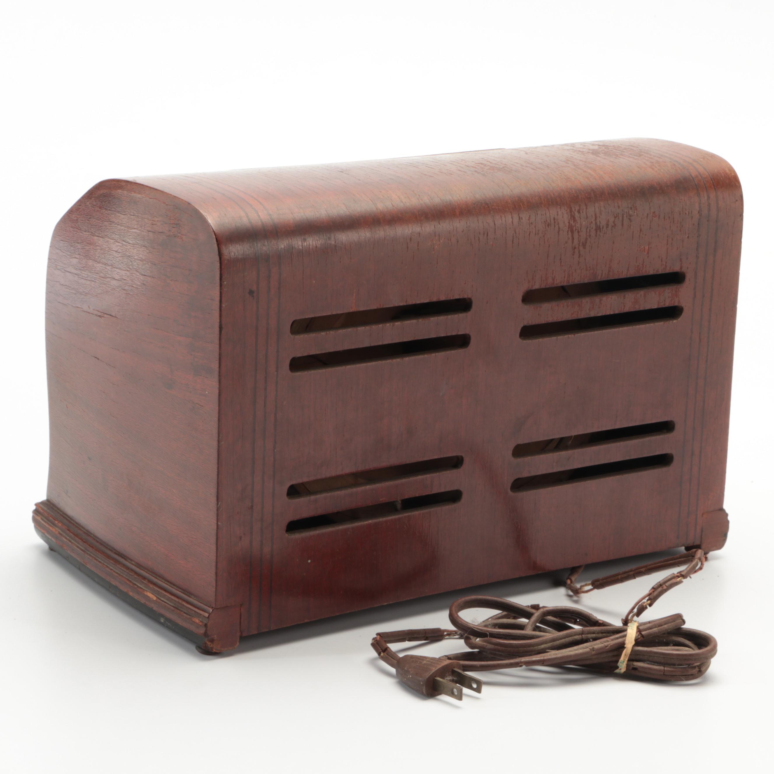 Emerson Radio and Phonograph Corp. Waterfall Style Wood Shortwave Radio