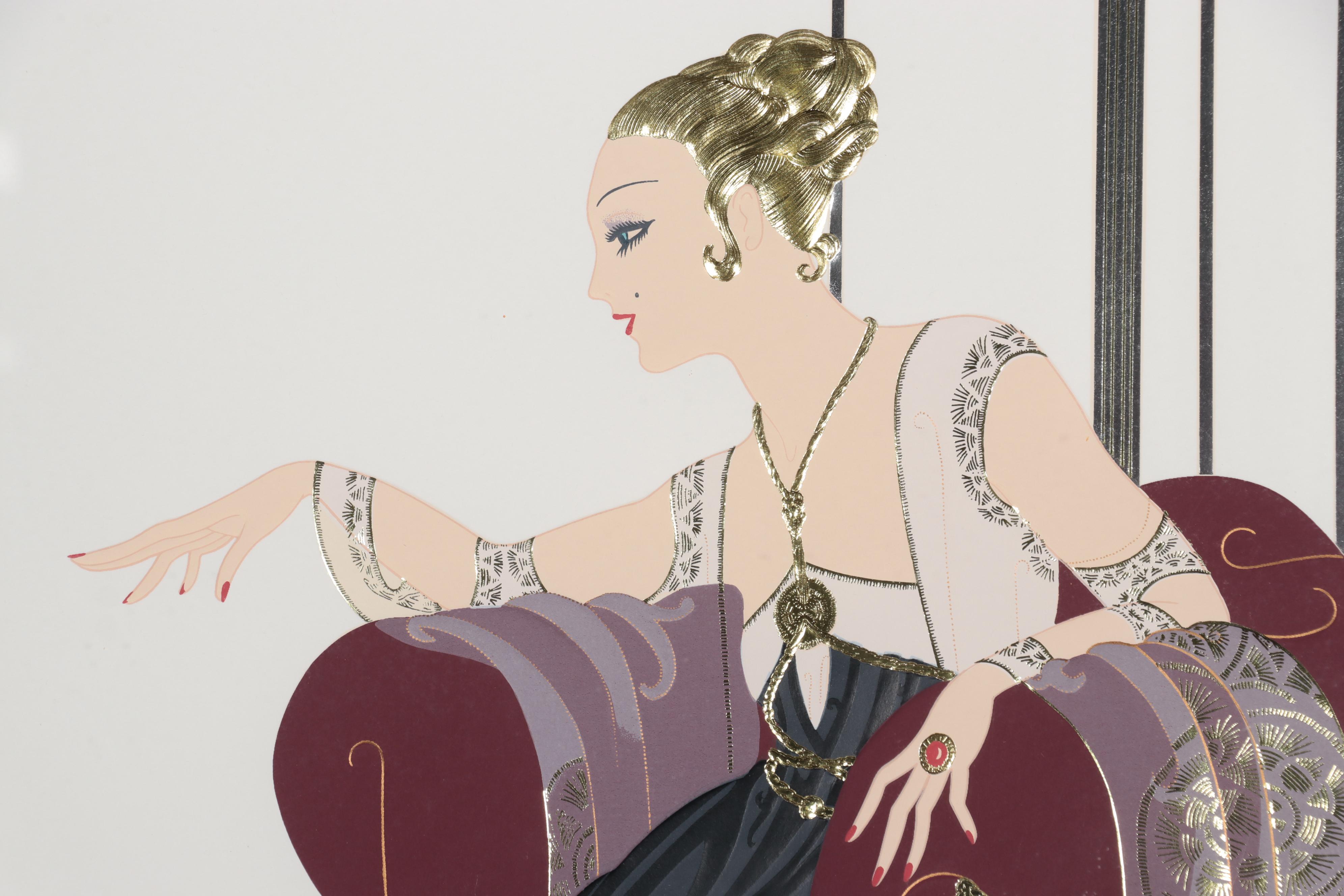 Erté Serigraph "Lilies and Lace," 1987 EBTH