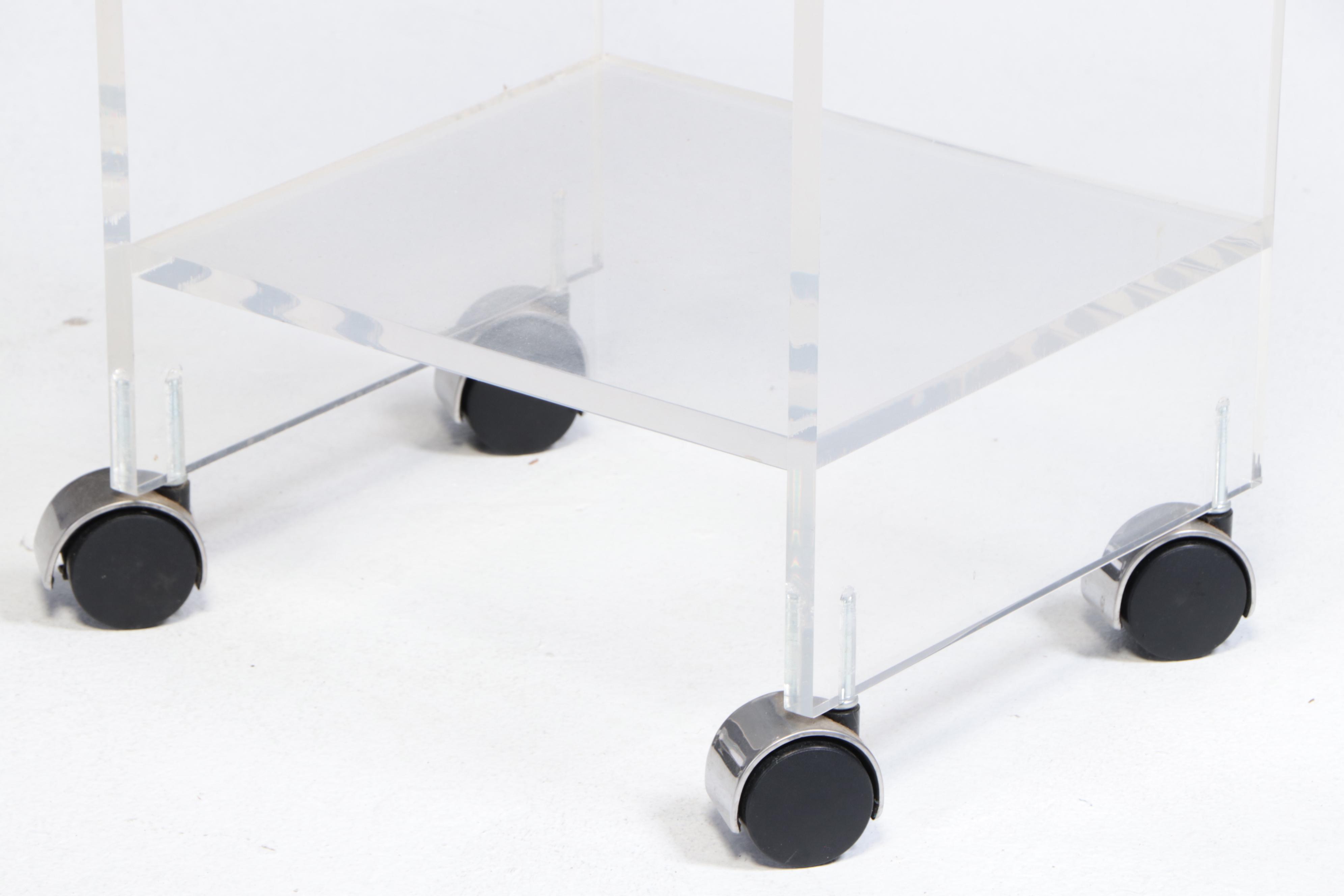 Modern Acrylic Bench and Cart EBTH