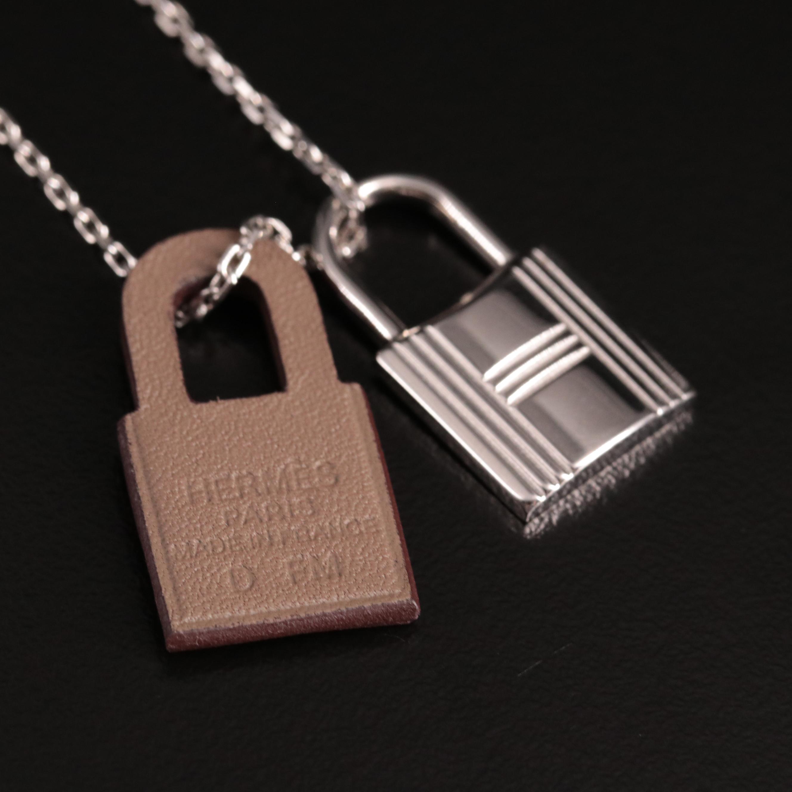 Hermès Lock Pendant Necklace EBTH