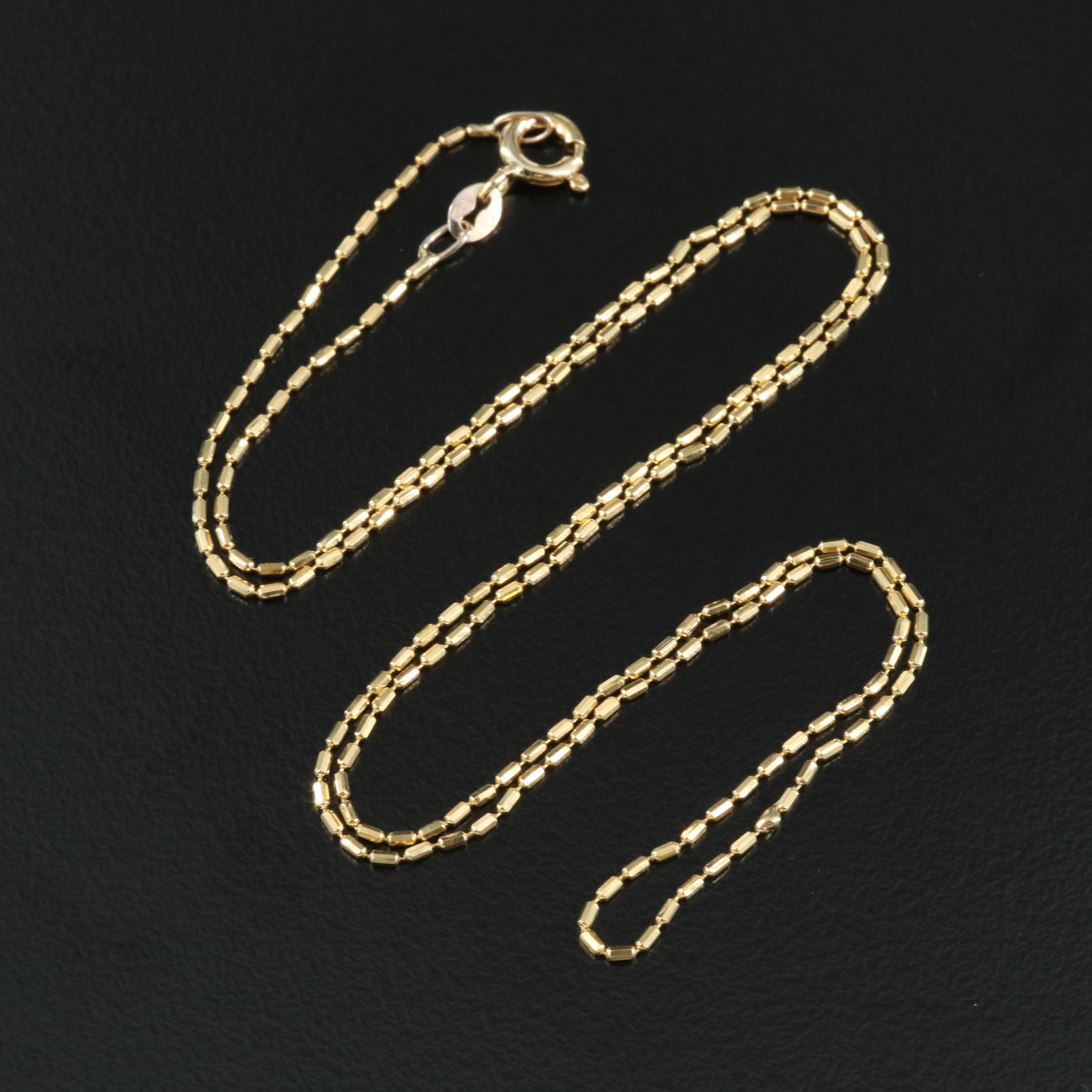 18K Bead Chain Necklace EBTH