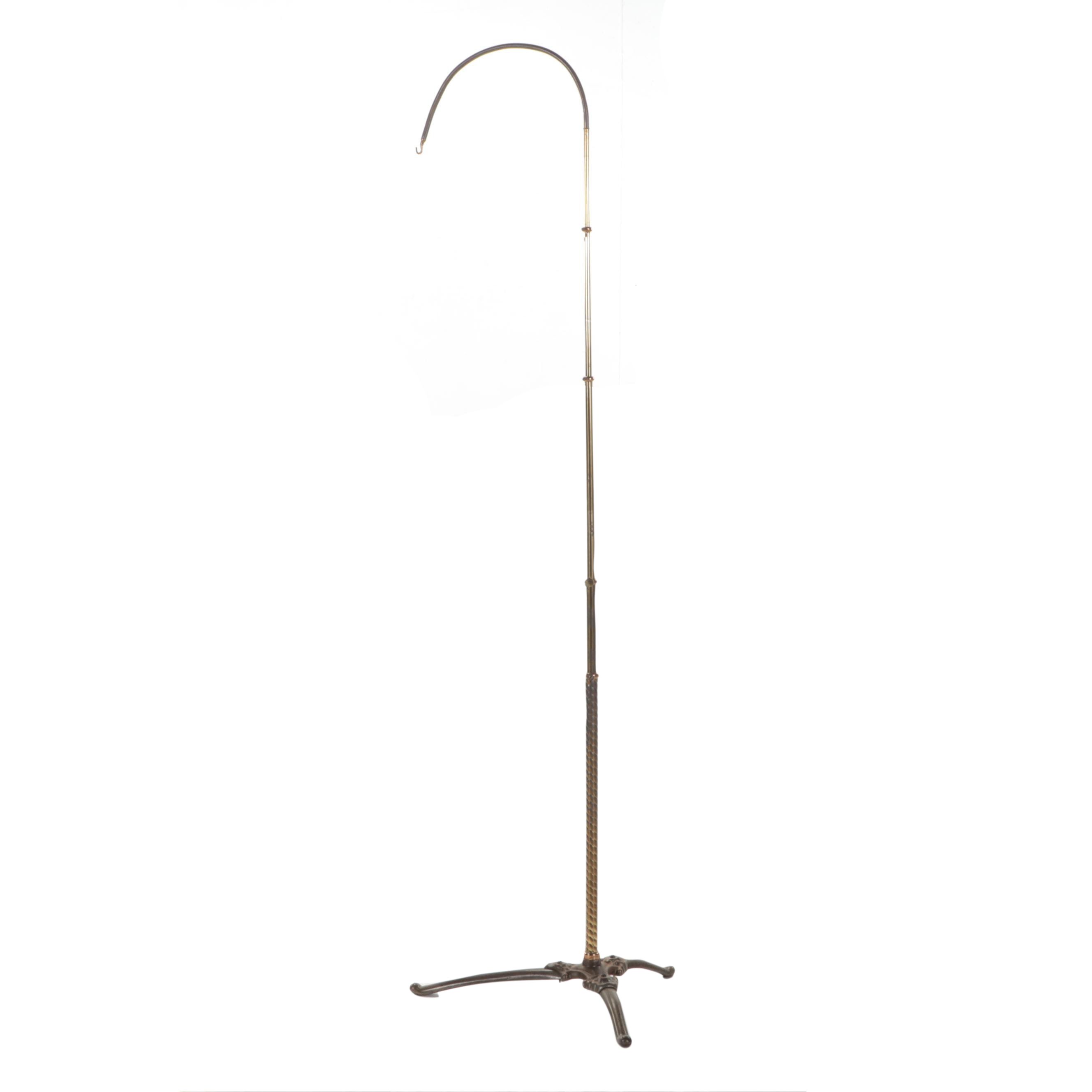 Brass and Metal Bird Cage Hanger Stand EBTH