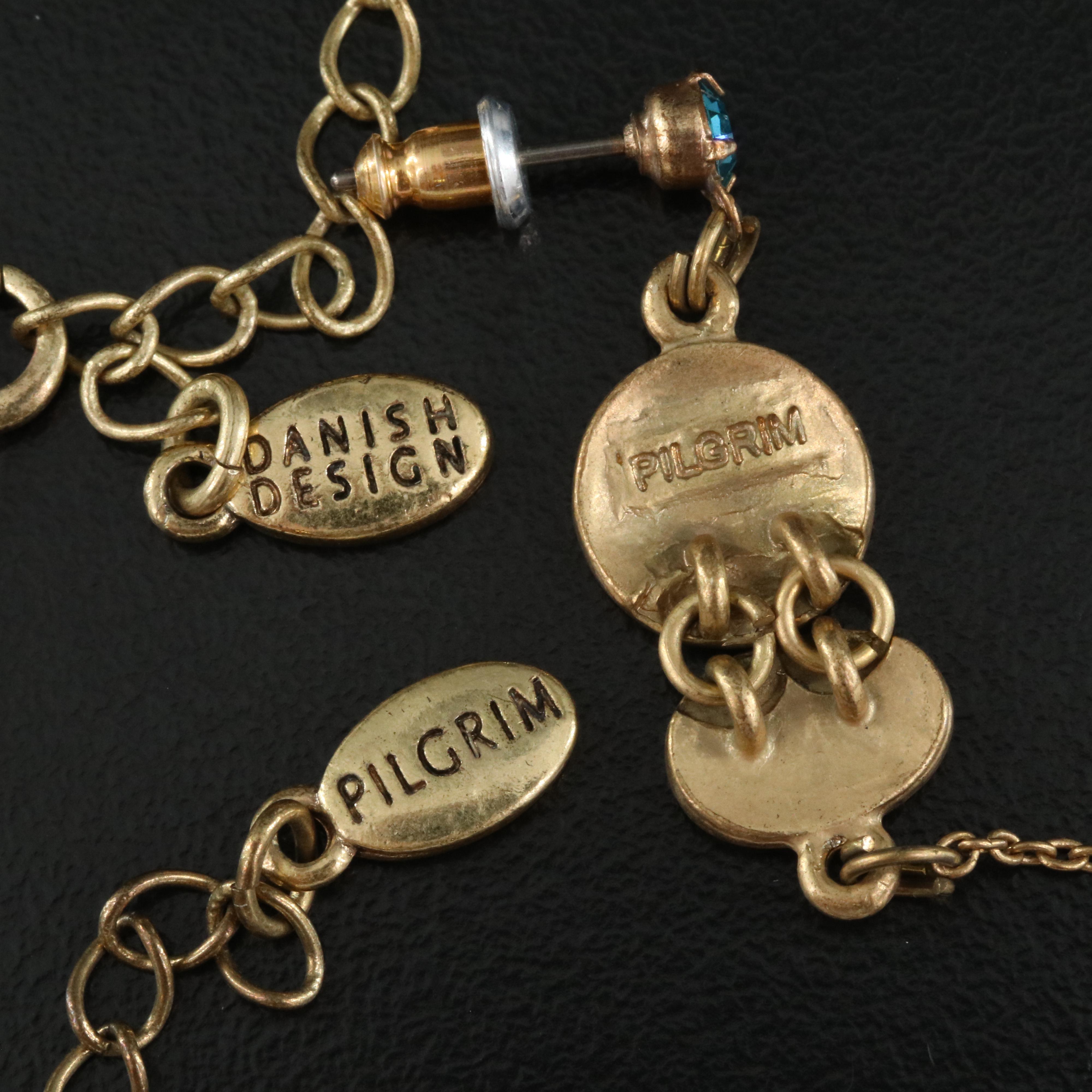 Pilgrim Danish Designs Bracelet, Necklace and Earring | EBTH
