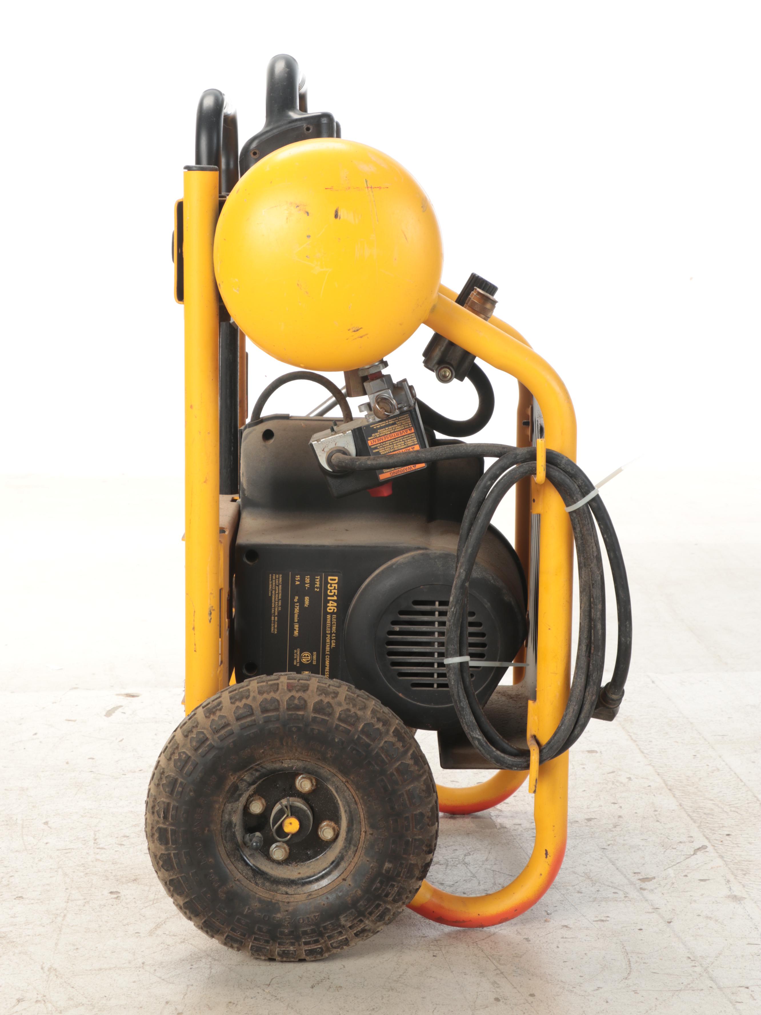 DeWalt D55146 Electric 4.5 Gallon Wheeled Portable Compressor EBTH