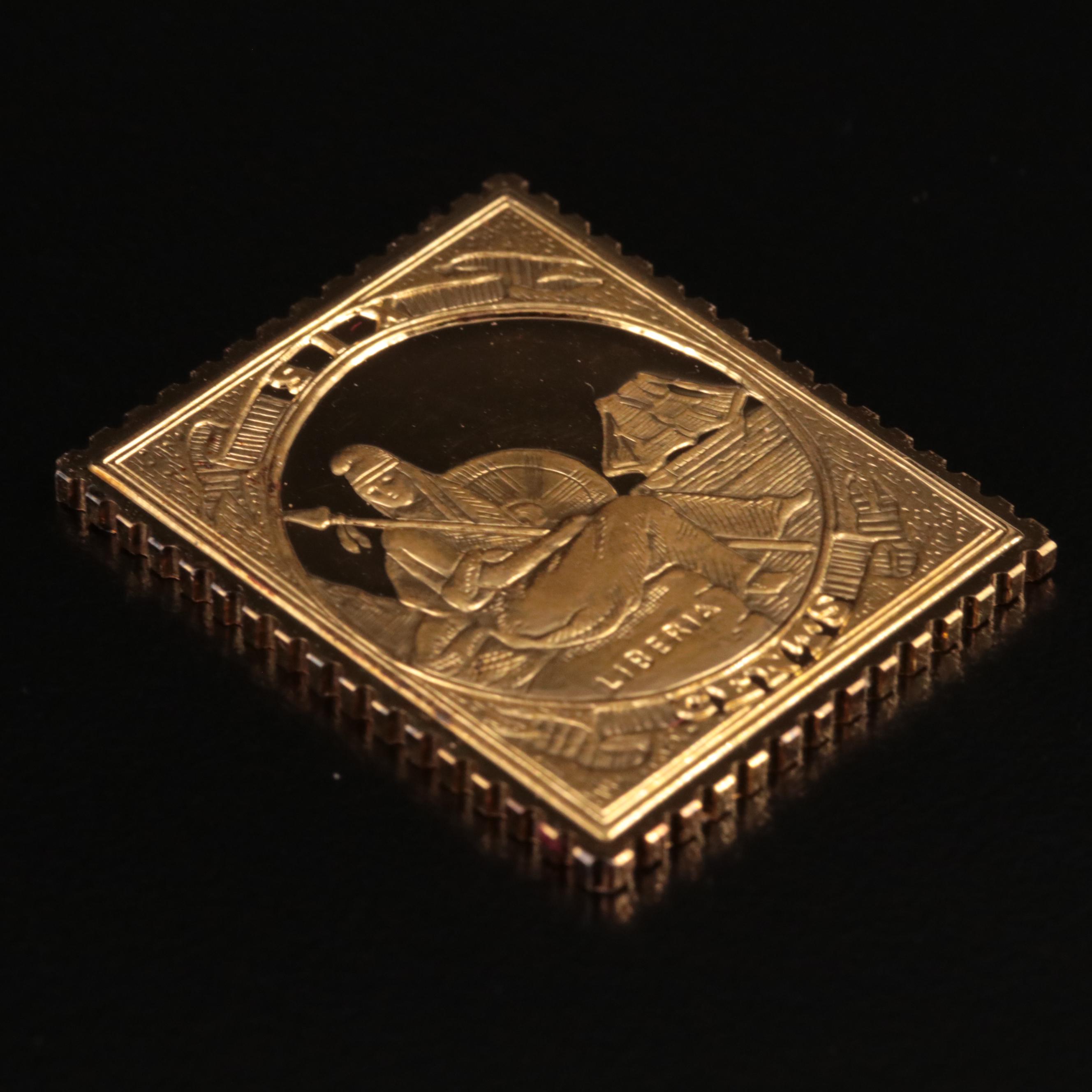 Group of Twelve Gold Plated Sterling Silver Bars With Coin Related