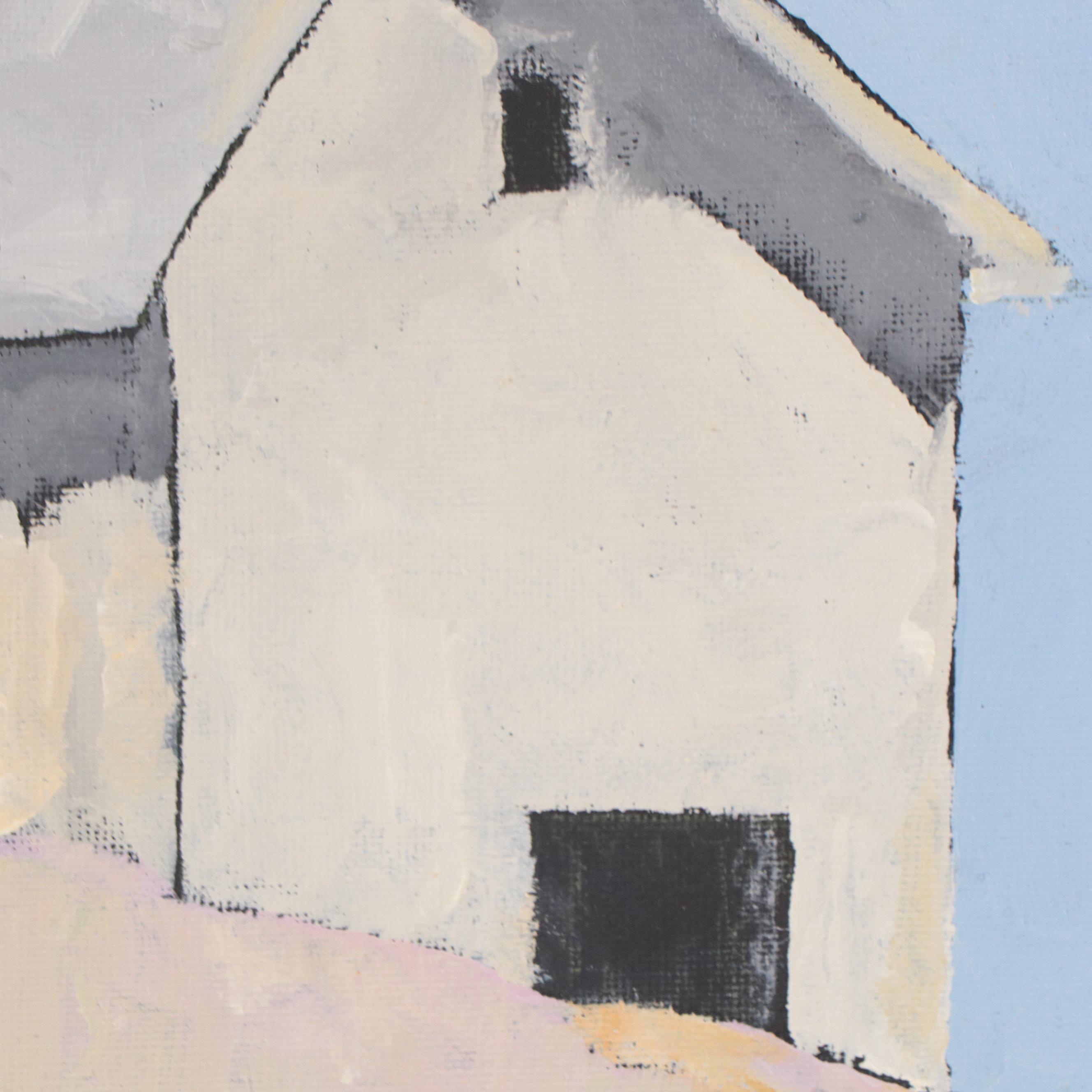 Lynne French Barn Landscape Oil Painting, 21st Century EBTH