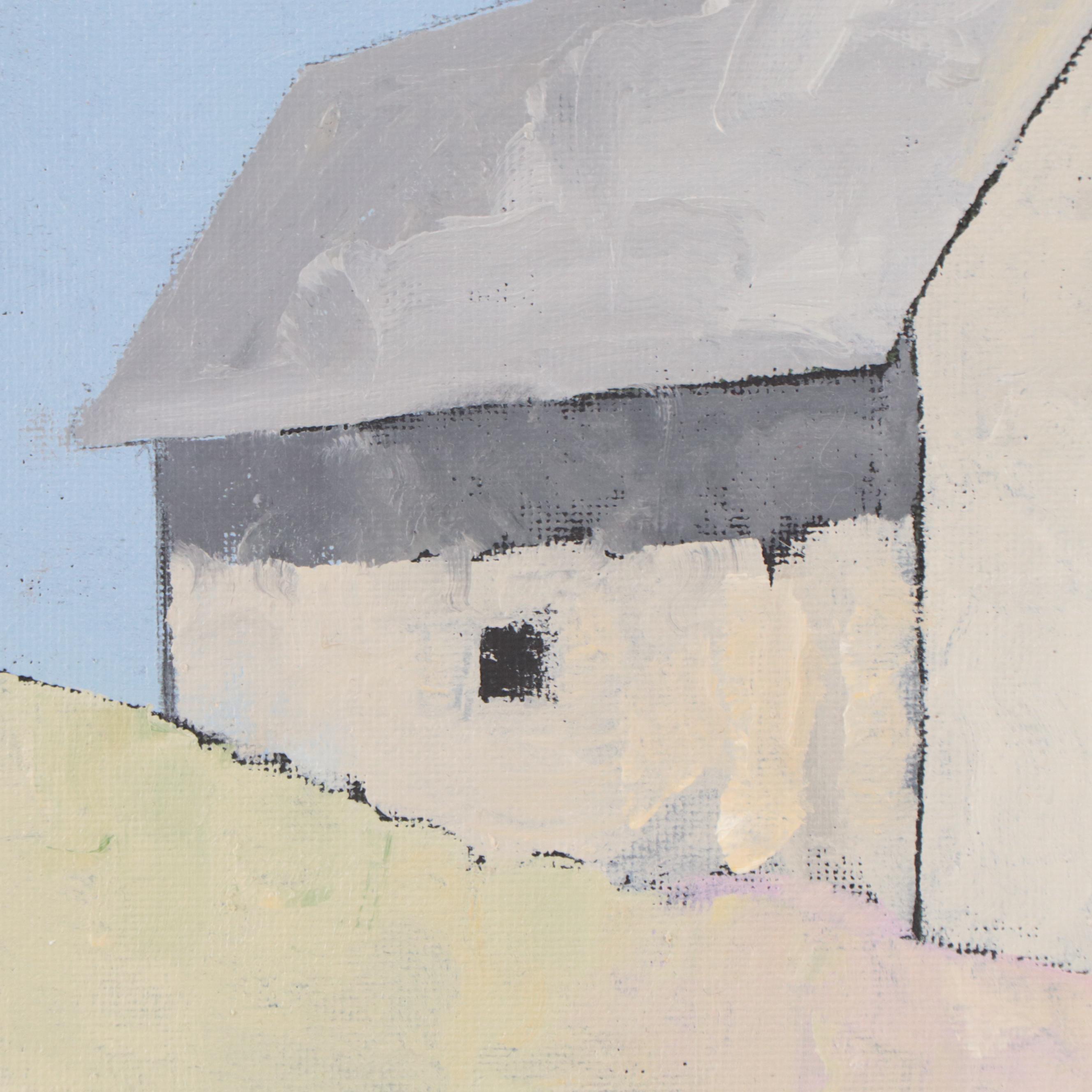 Lynne French Barn Landscape Oil Painting, 21st Century EBTH