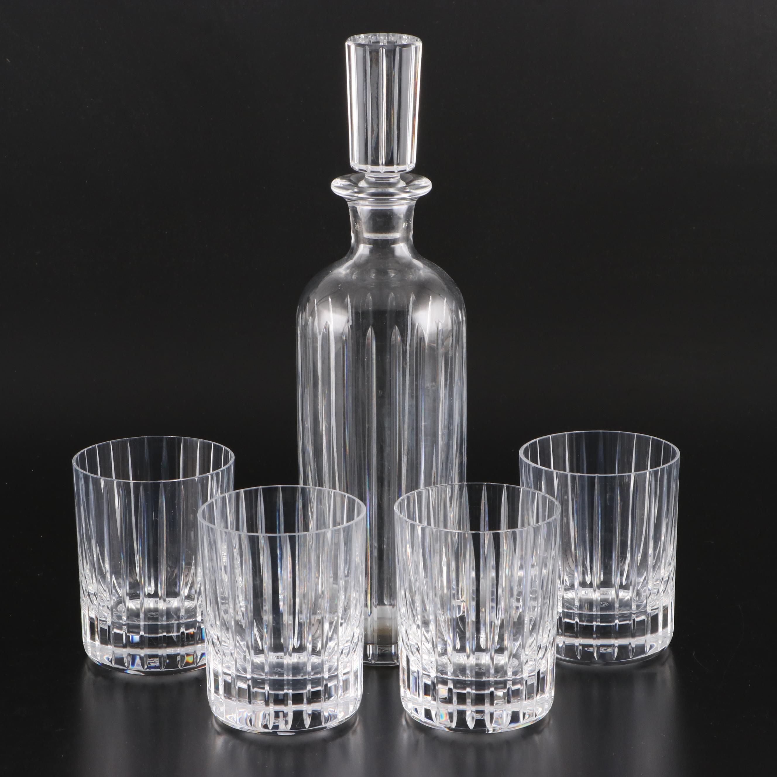 Baccarat "Harmonie" Crystal Old Fashioned Glasses and Decanter EBTH