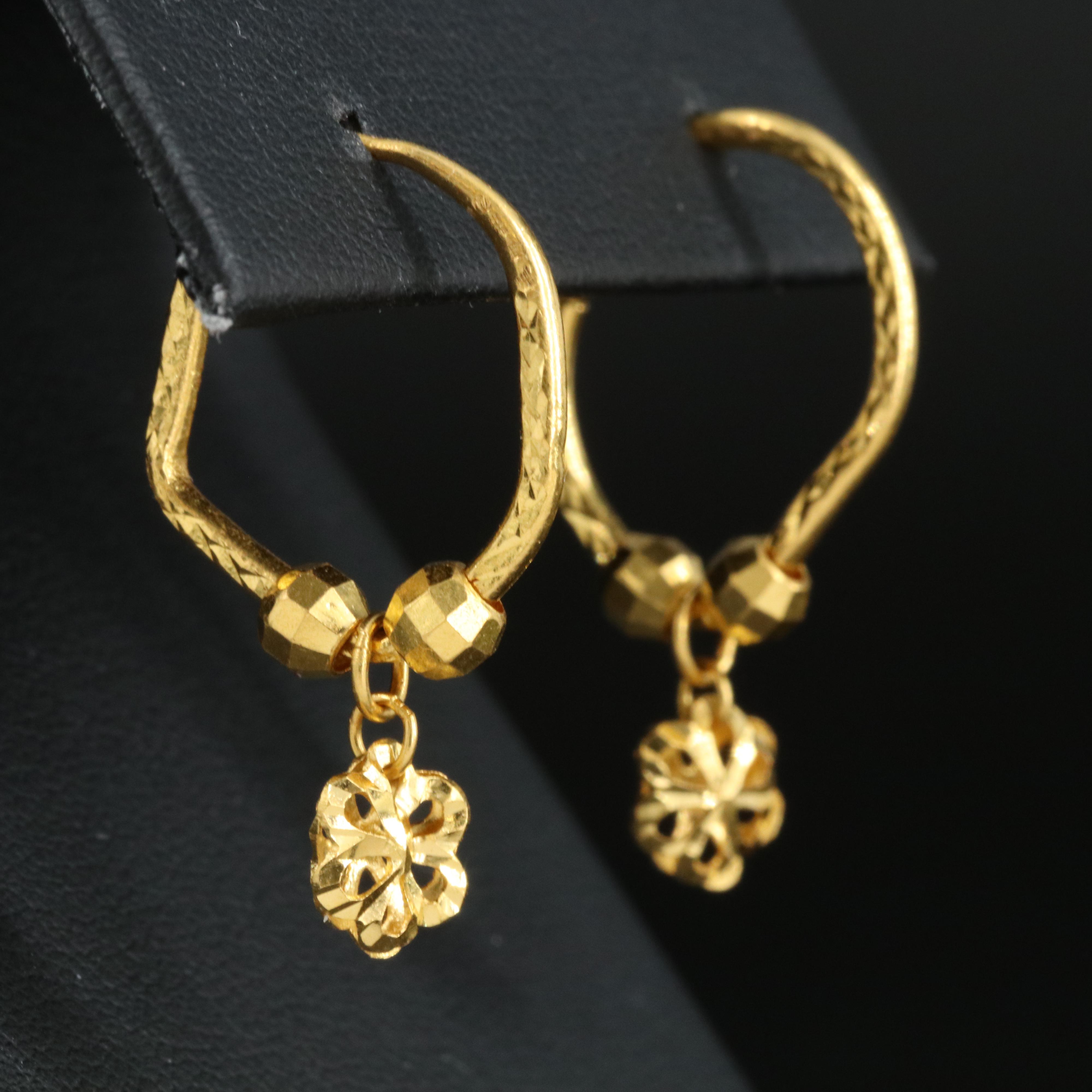24K Hoop Earrings with Enhancers EBTH