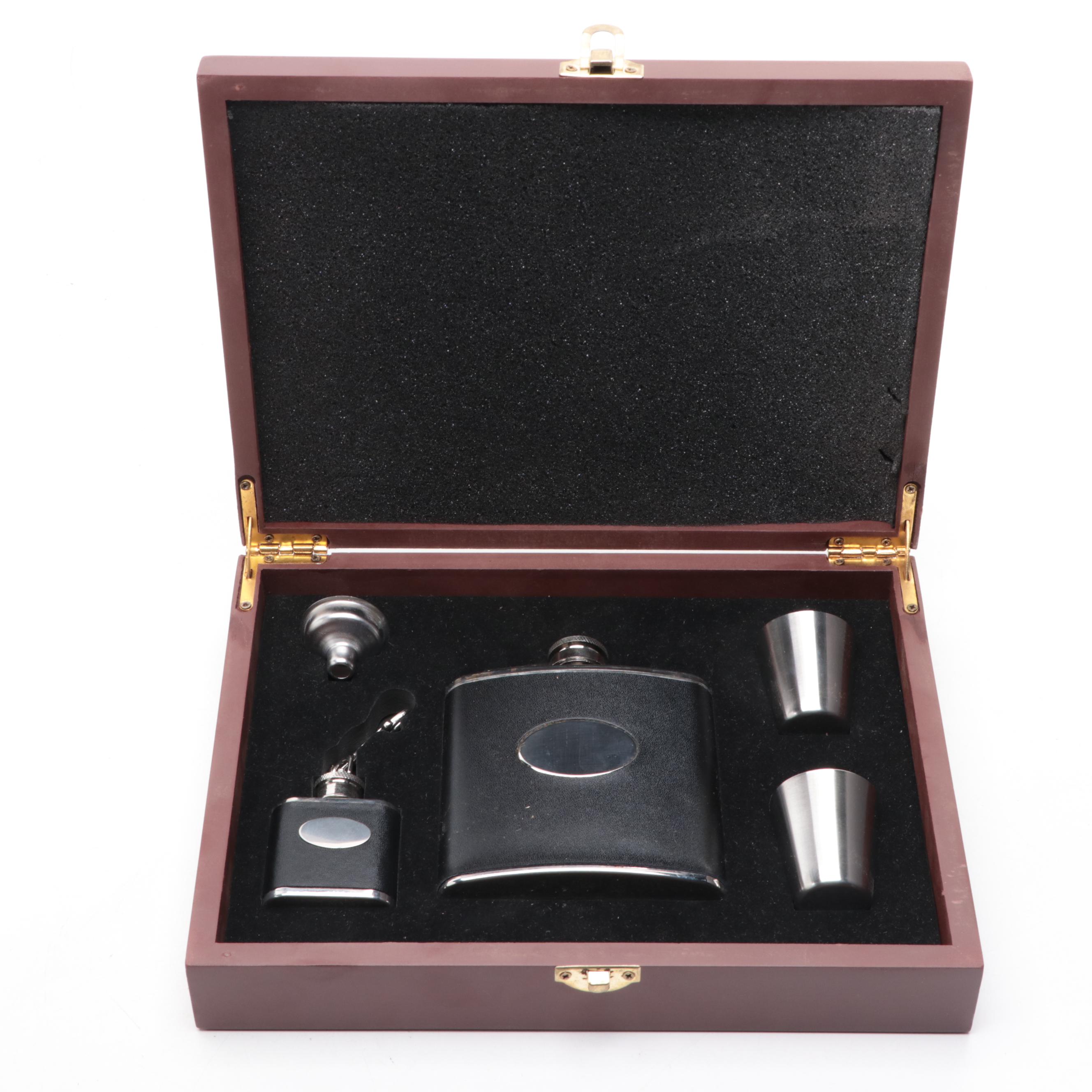 Rebel Steel Binocular Shaped Flask with Stainless Steel Hip Flask Gift