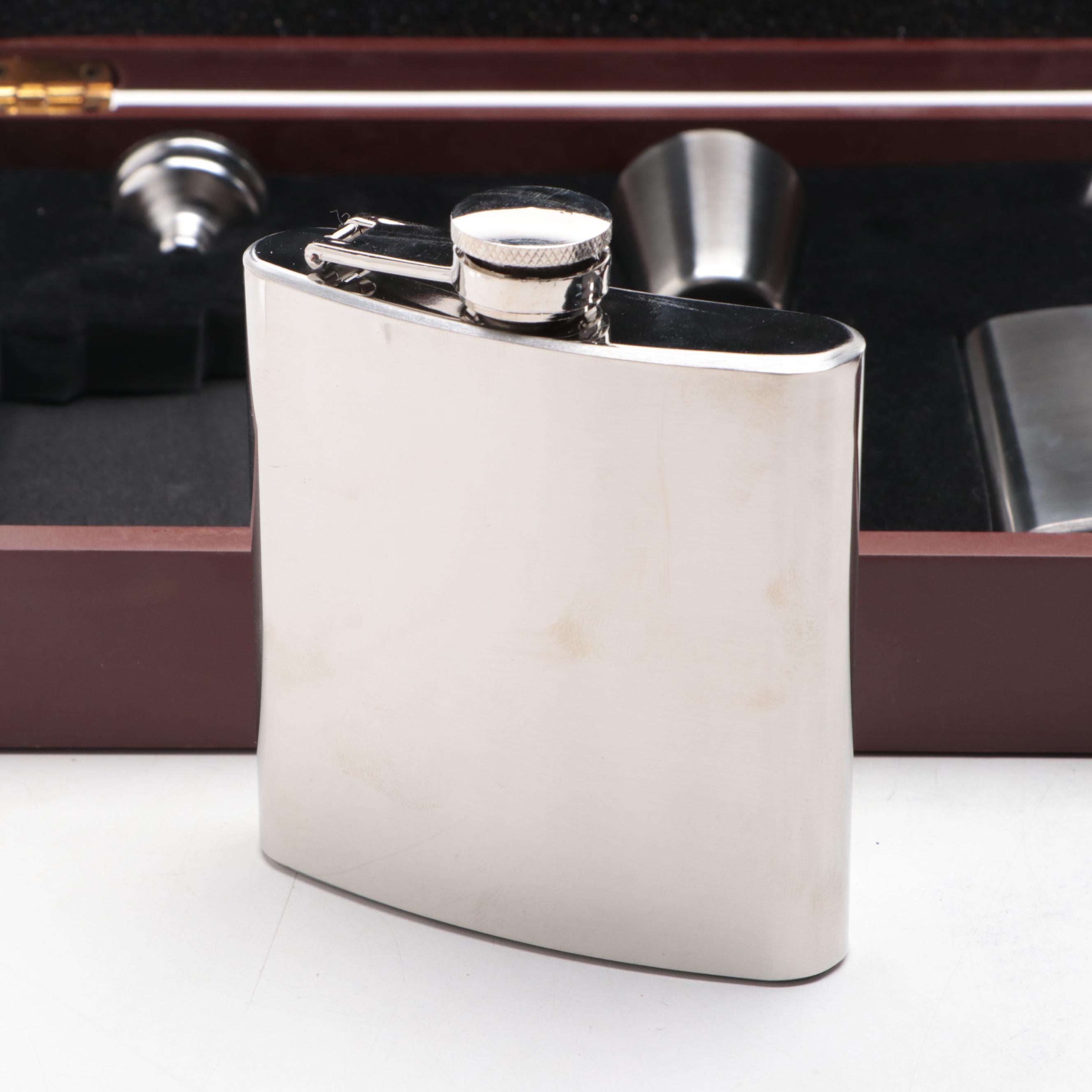 Rebel Steel Binocular Shaped Flask with Stainless Steel Hip Flask Gift