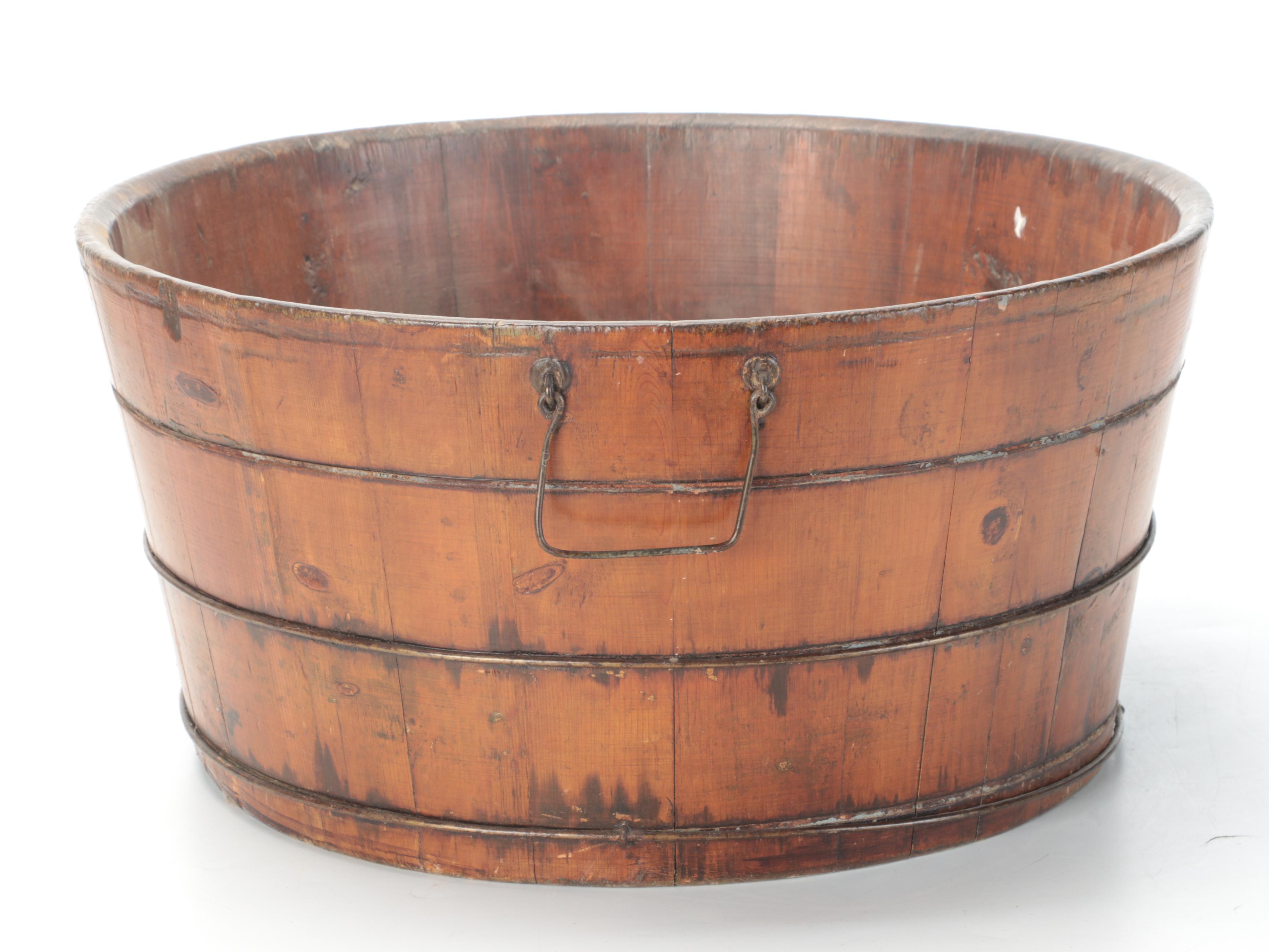 Large Wooden Stave Bucket EBTH
