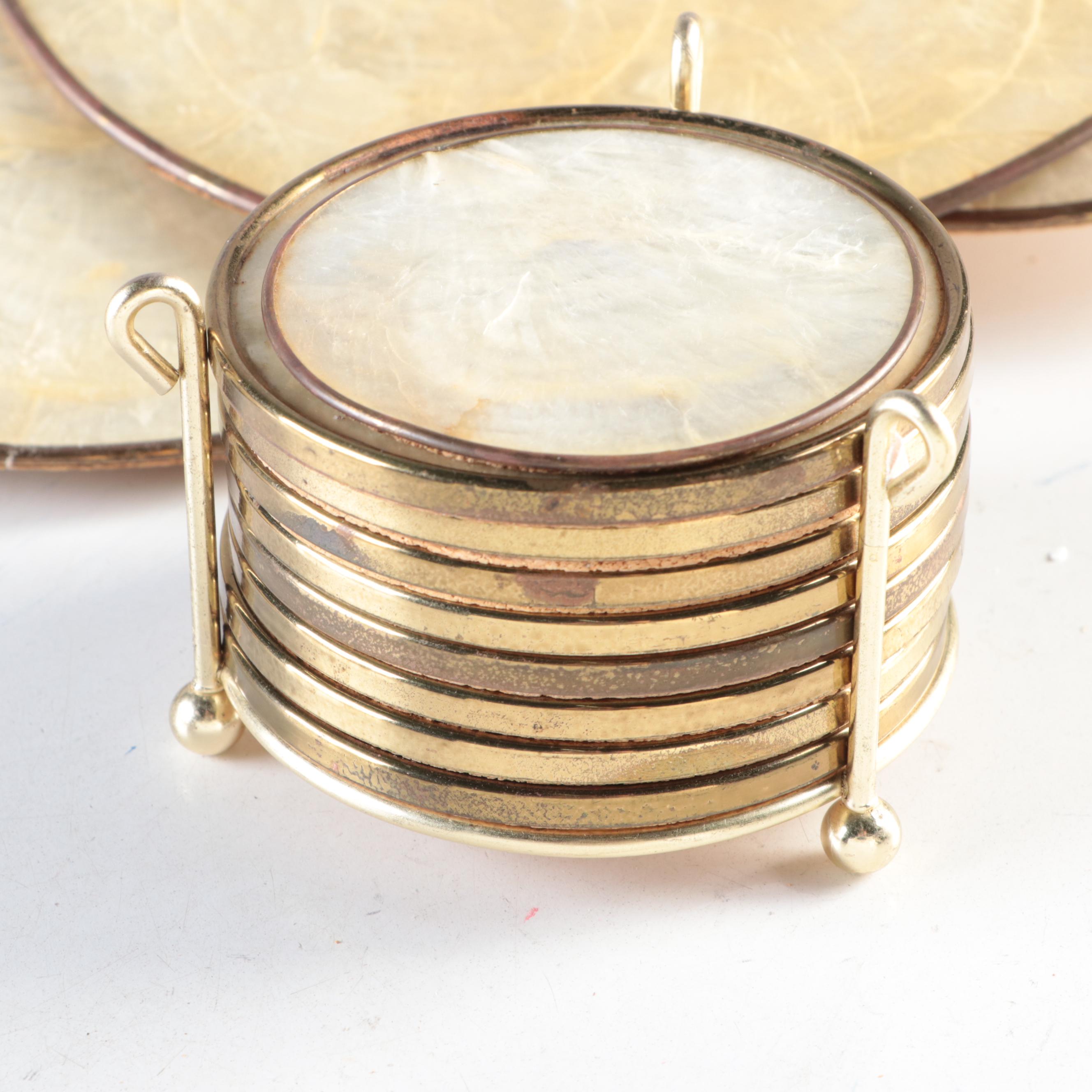 Capiz Shell Placemats and Coasters EBTH