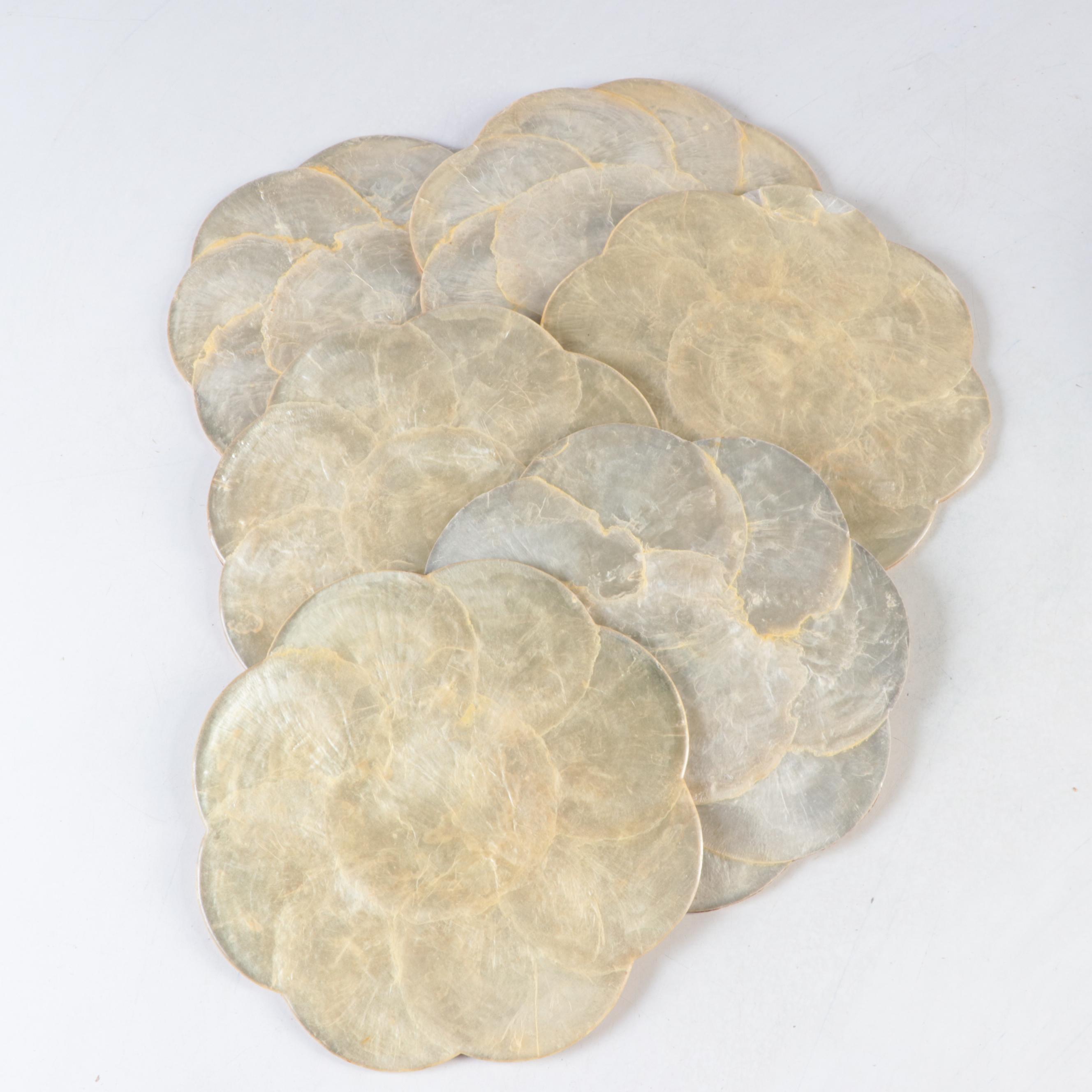 Capiz Shell Placemats and Coasters EBTH