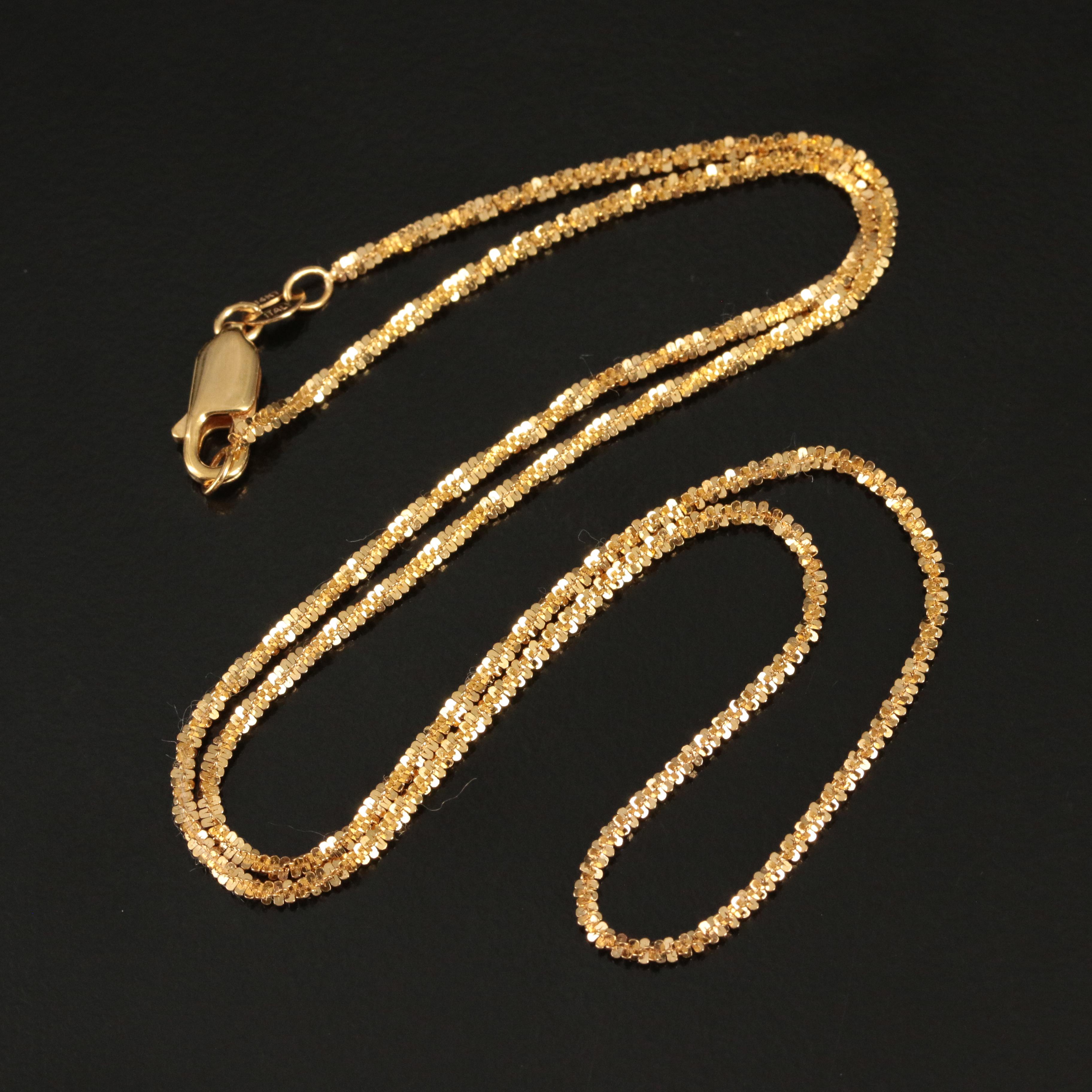 14K Sparkle Chain Necklace EBTH