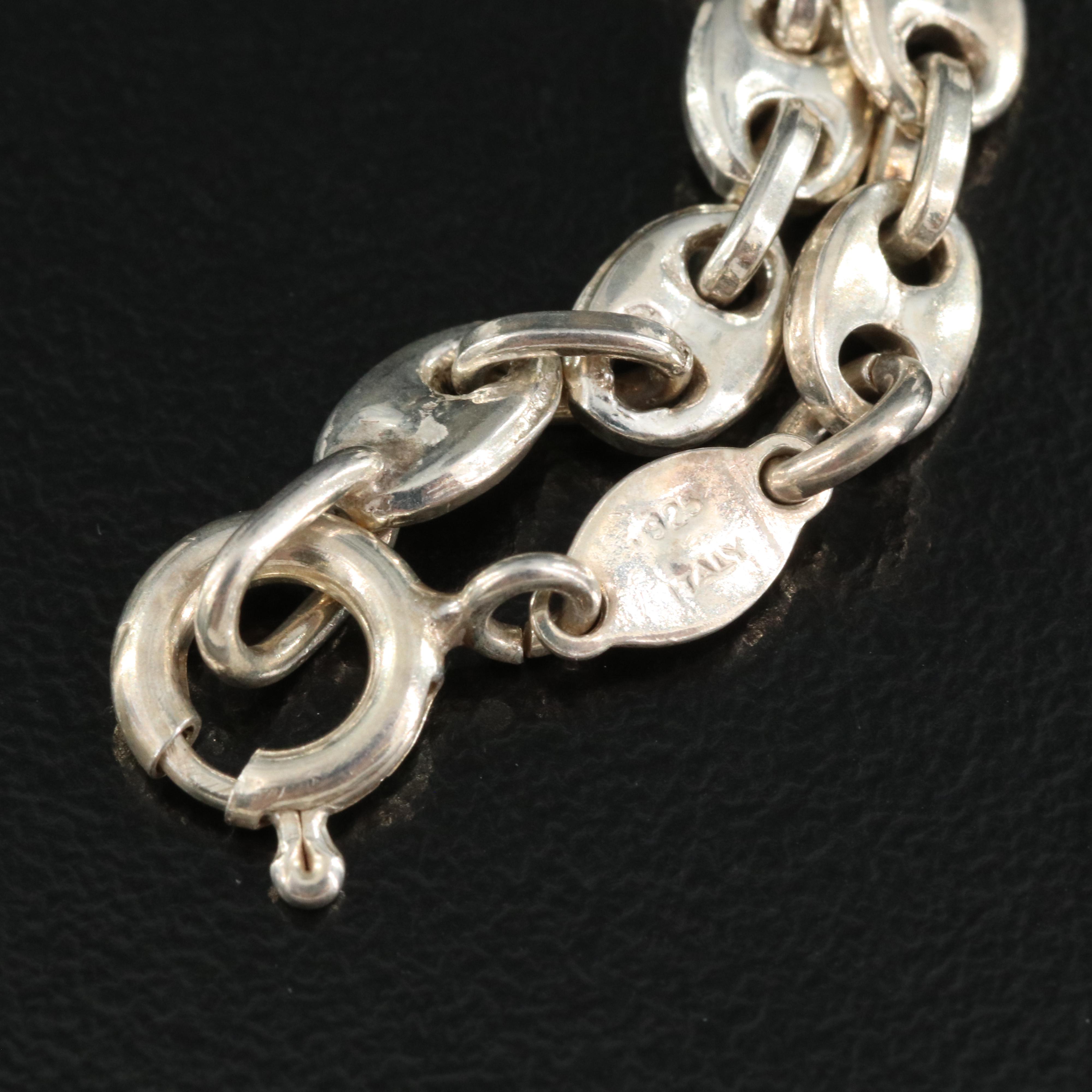 Italian Sterling Mariner Chain Necklace EBTH