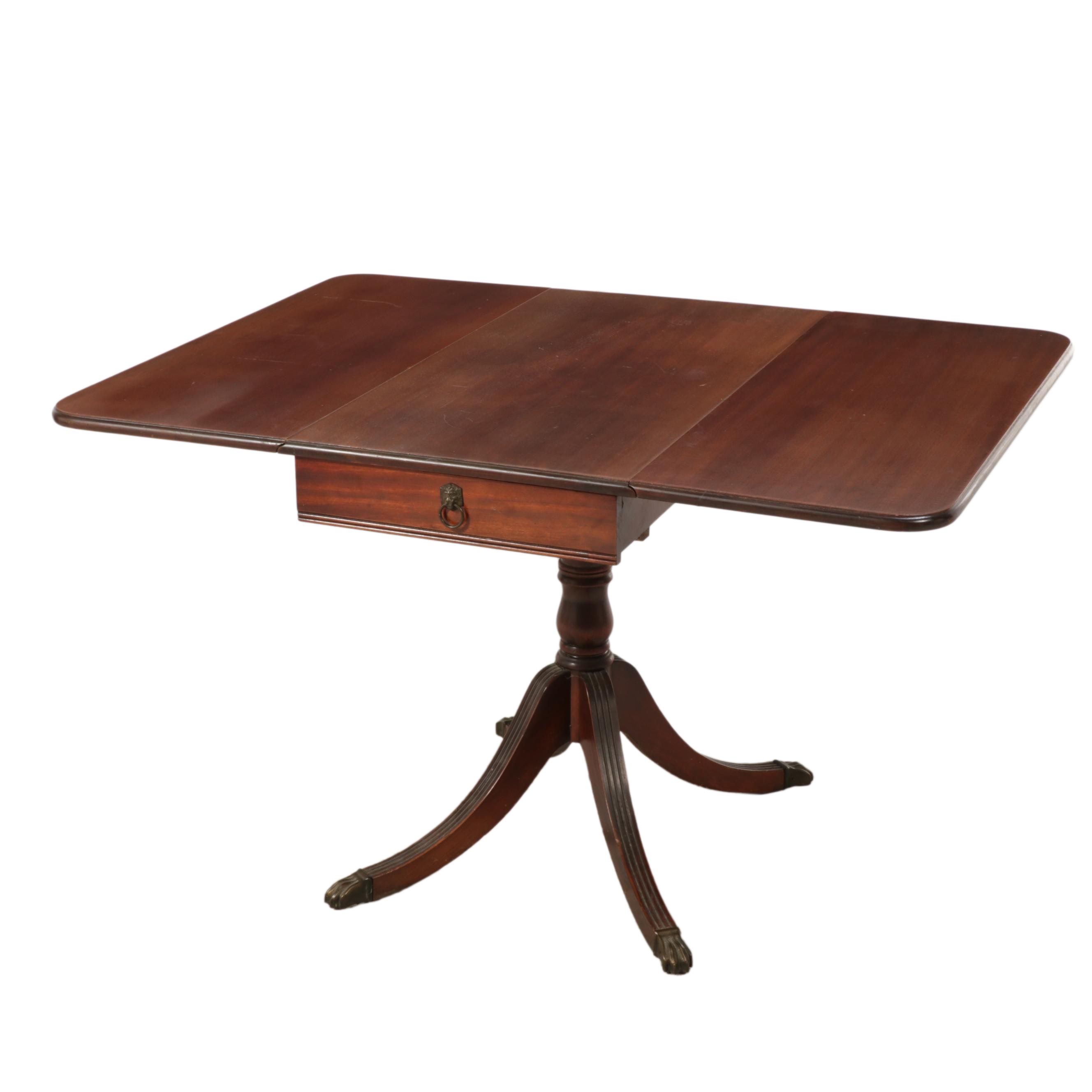 Brandt Regency Style Mahogany Drop Leaf Table, Mid-20th Century | EBTH