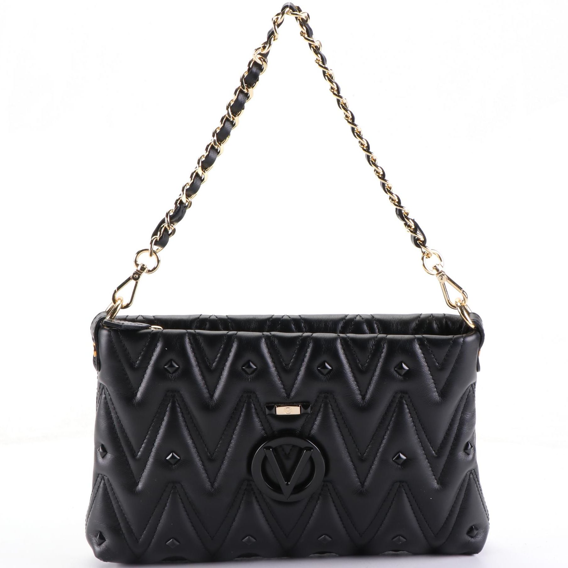 Mario Valentino Vanille Crossbody Bag in Black Quilted Leather EBTH