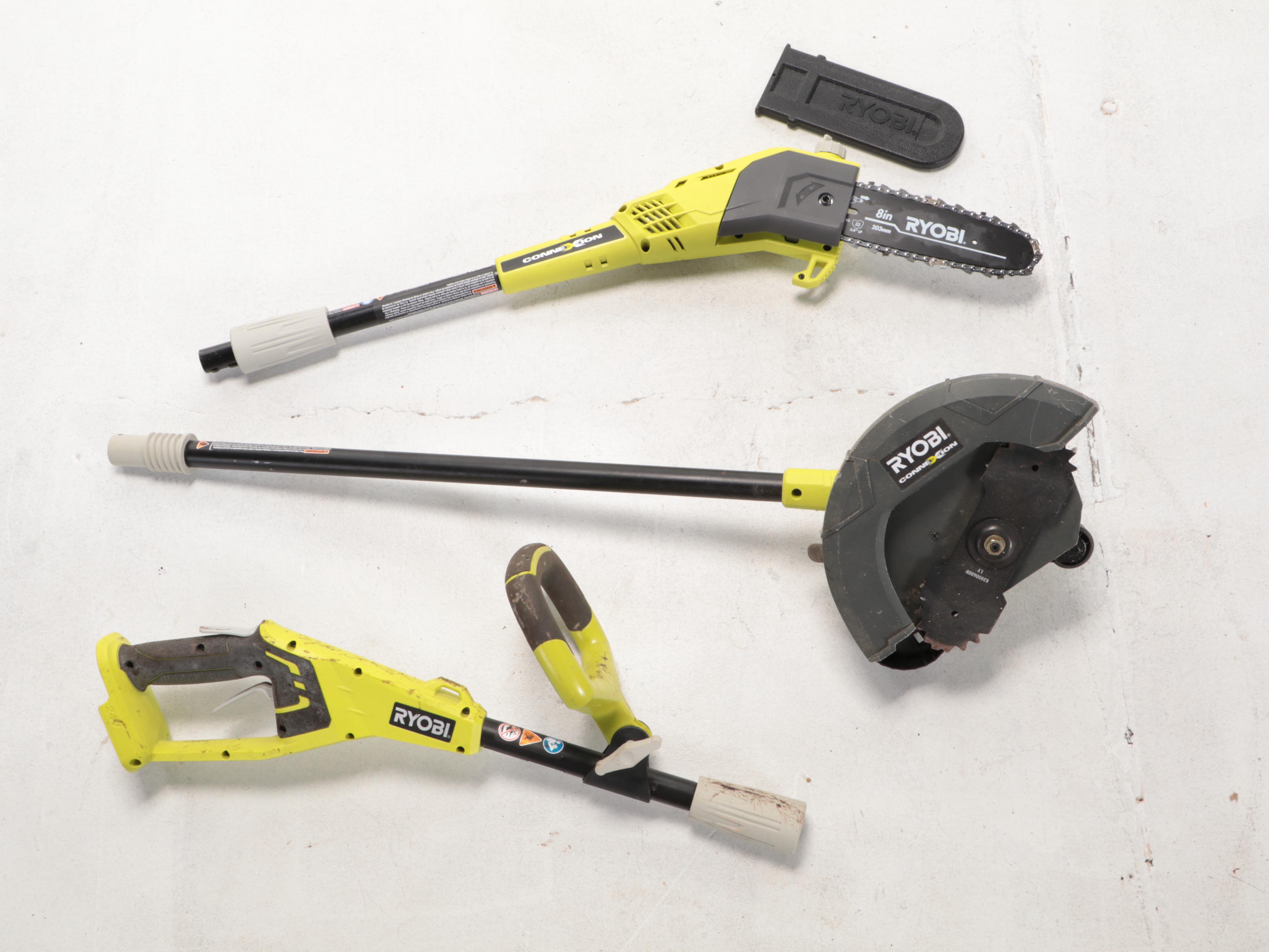 Ryobi Pressure Washer, Cordless 8" Chainsaw, Extender Poles, Hedge