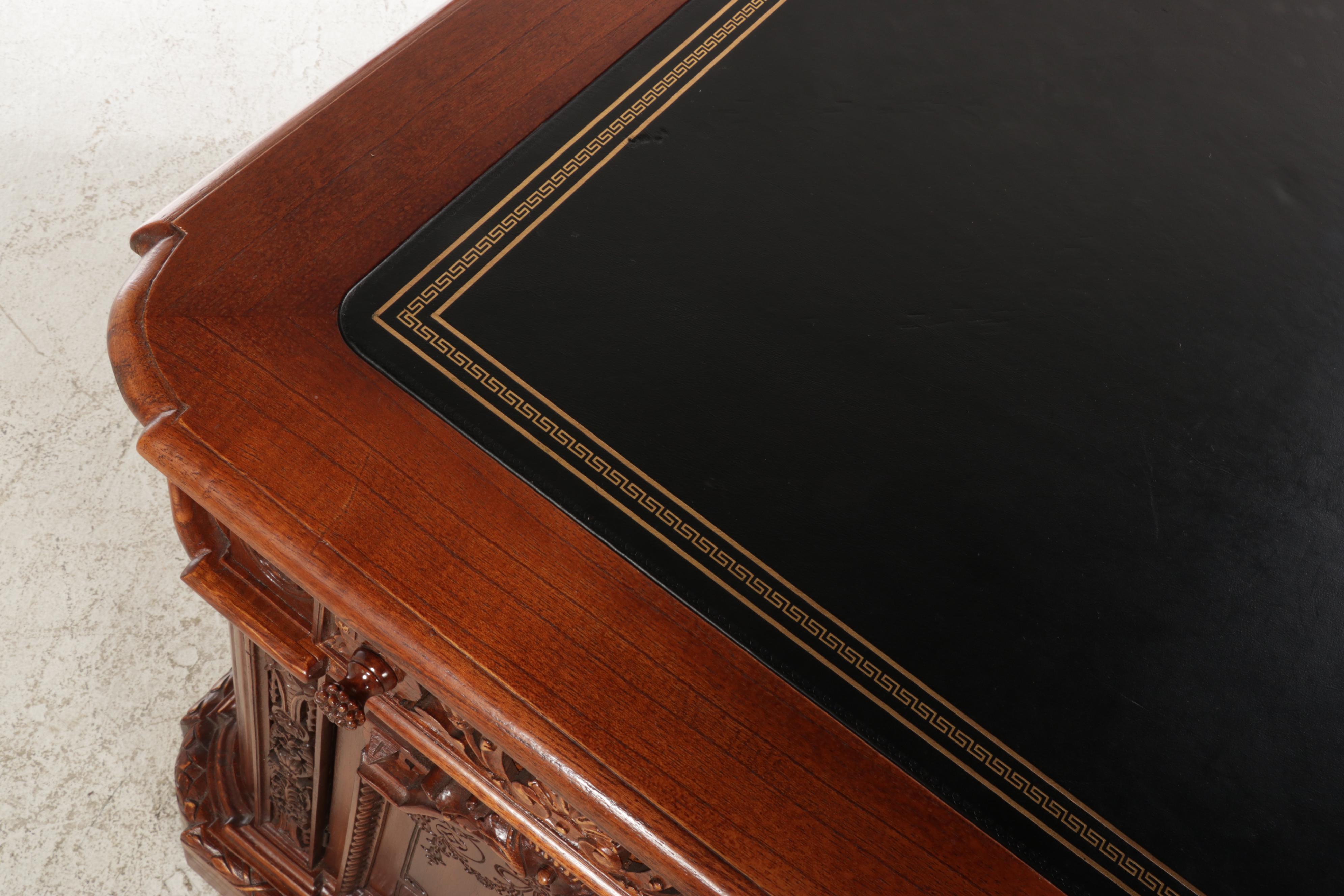 Replica HMS Resolute Carved Hardwood Desk EBTH