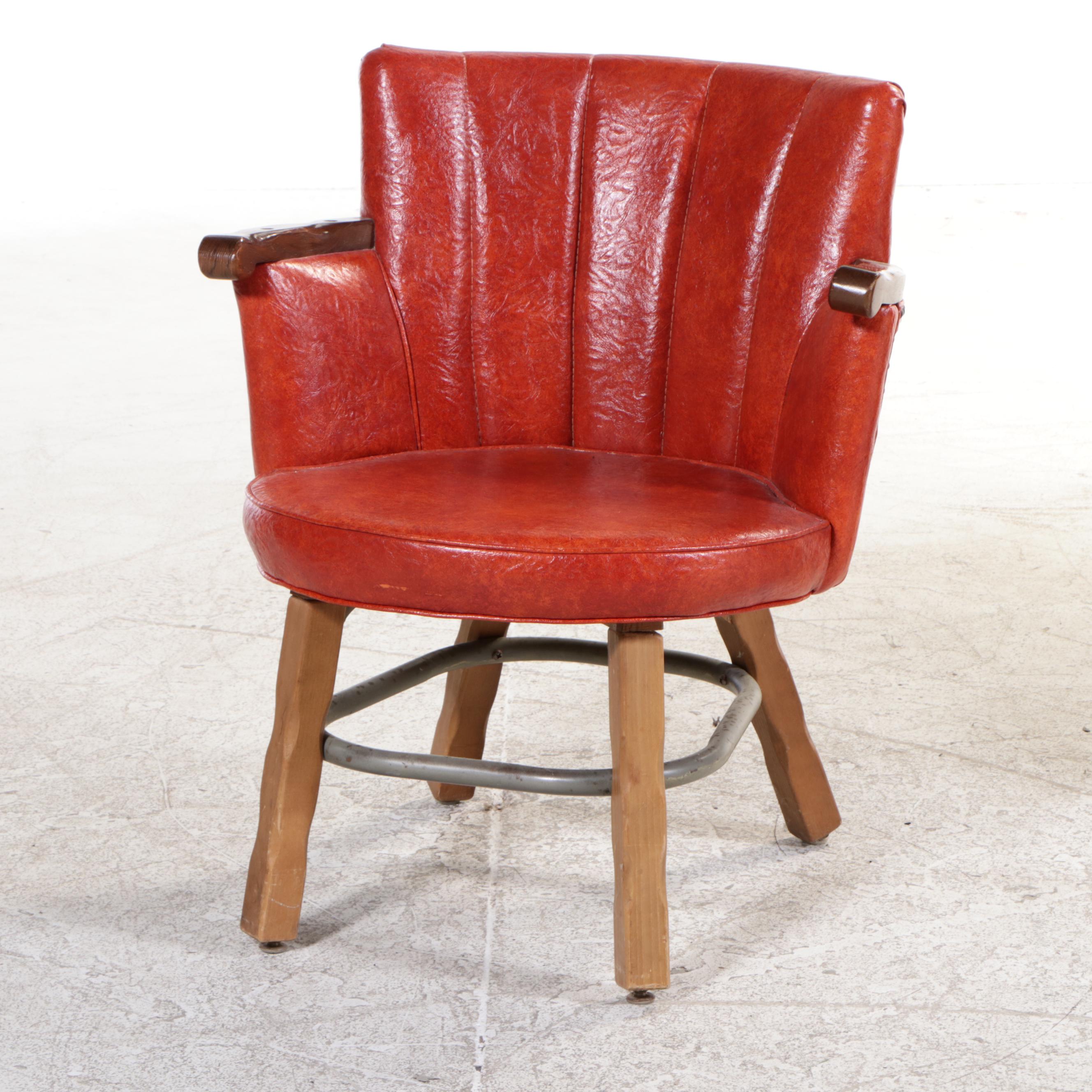 Four Upholstered Vintage Bar Stools, Mid20th Century EBTH