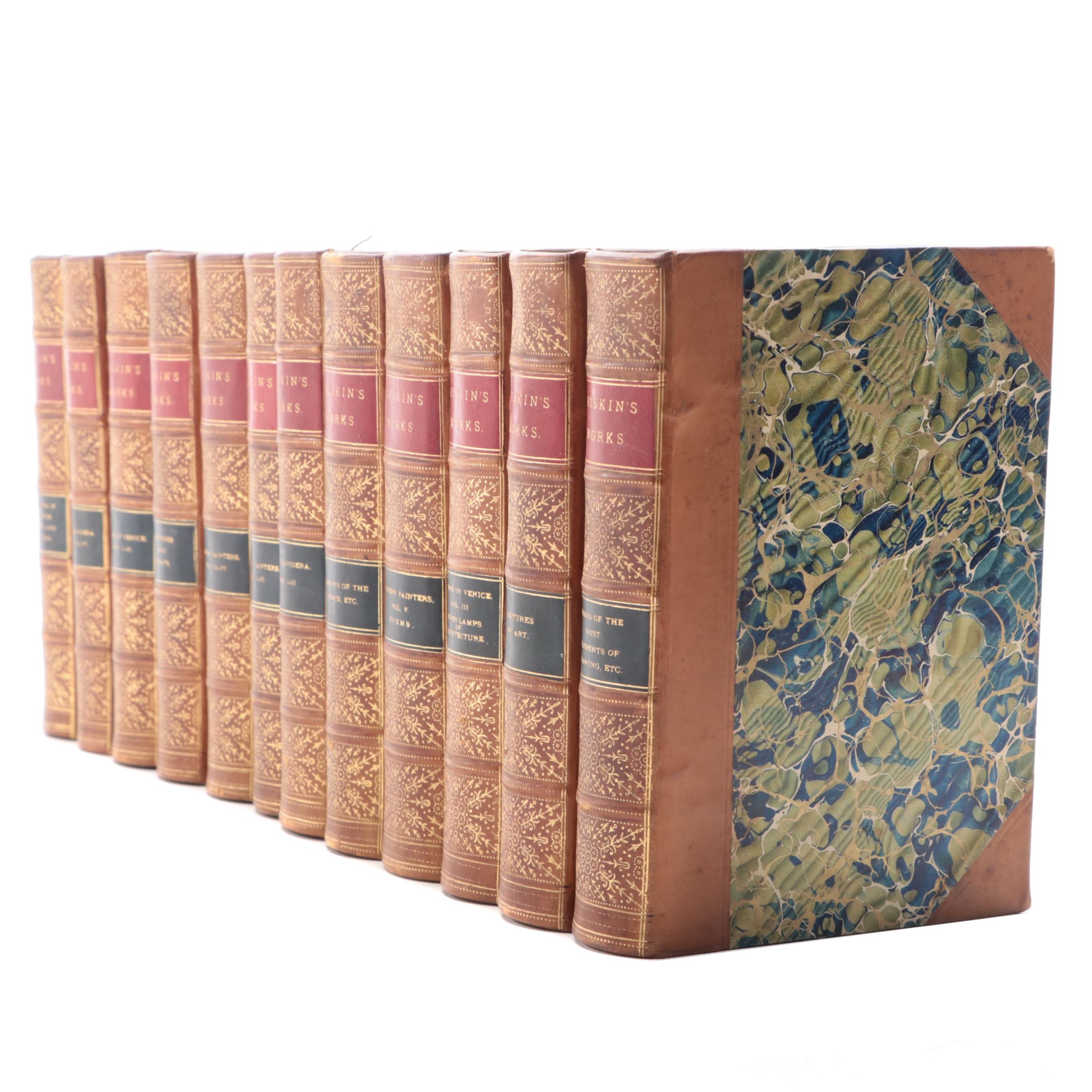 "The Complete Works Of John Ruskin" Twelve-Volume Set, Late 19th ...