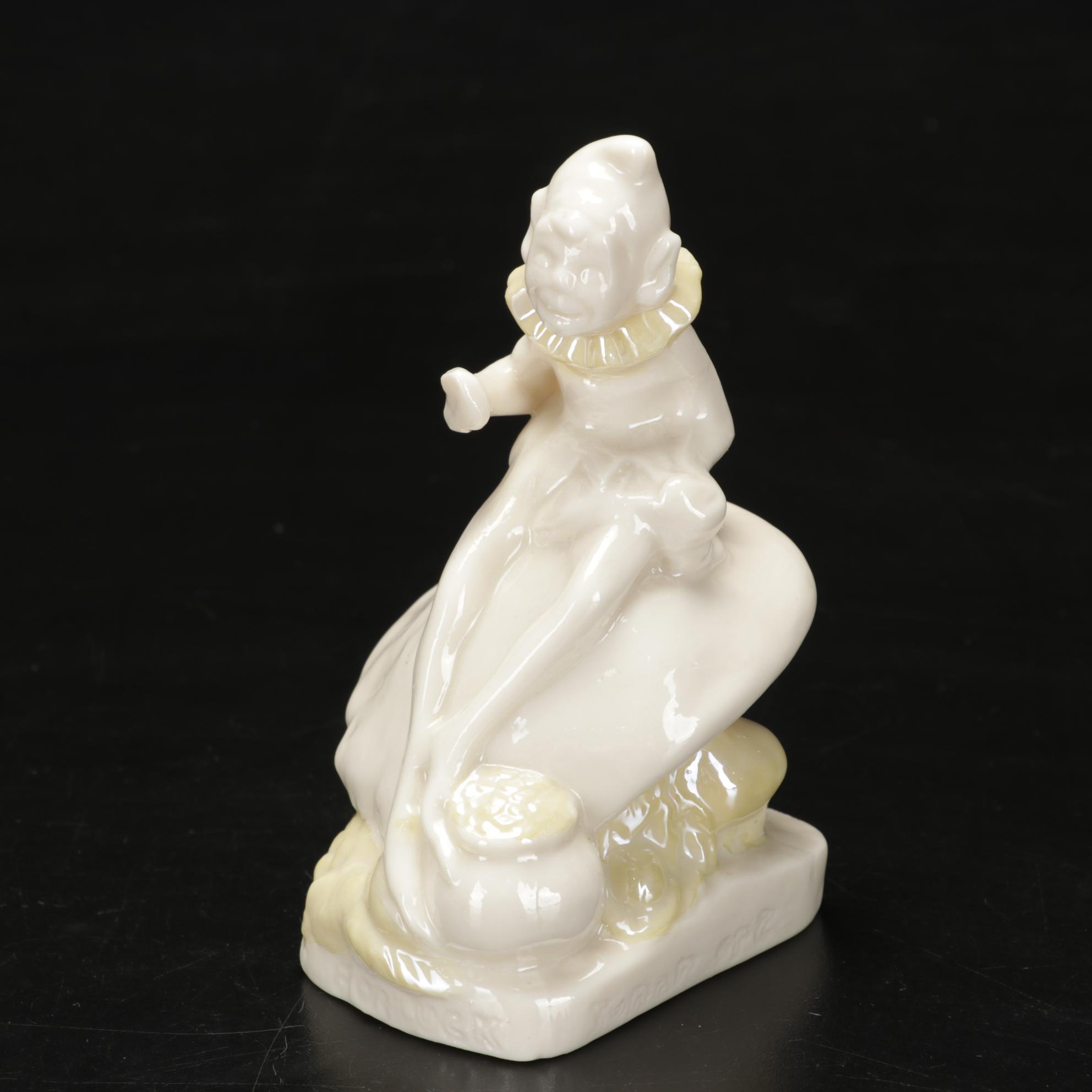 belleek-good-luck-figurine-with-undine-jug-and-other-creamers-ebth