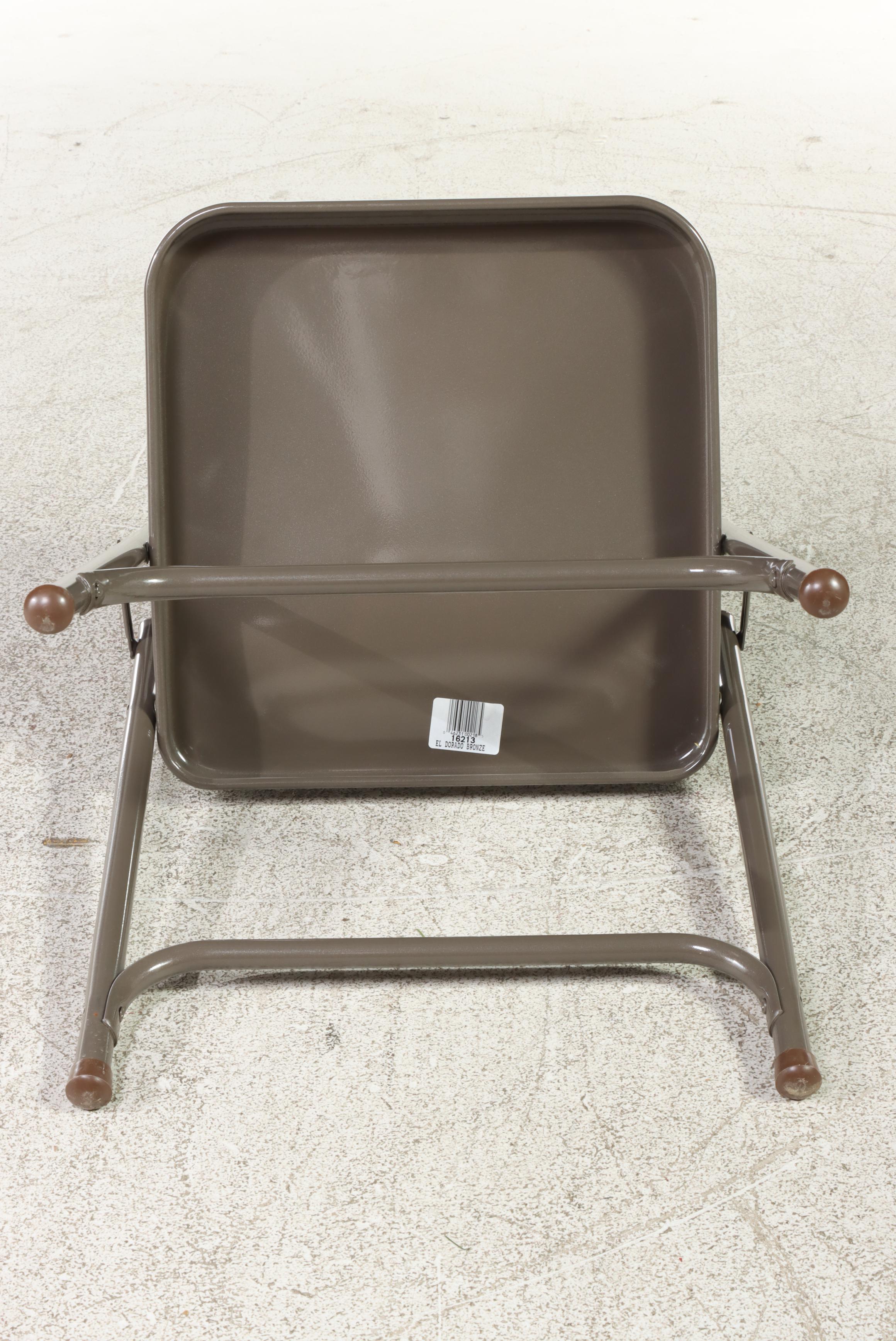 Virco Steel Folding Chairs in El Dorado Bronze Finish EBTH
